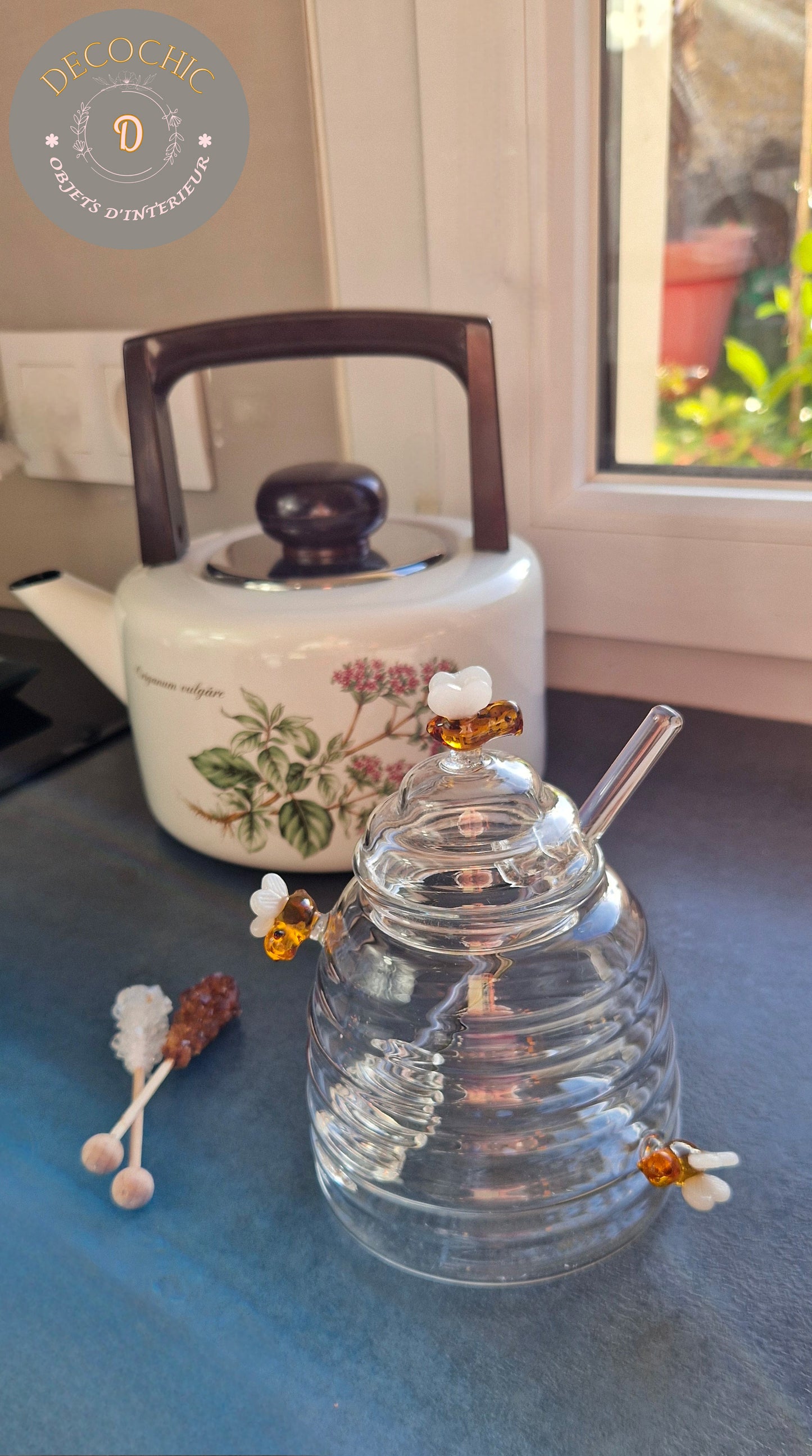 Pot à Miel en Verre