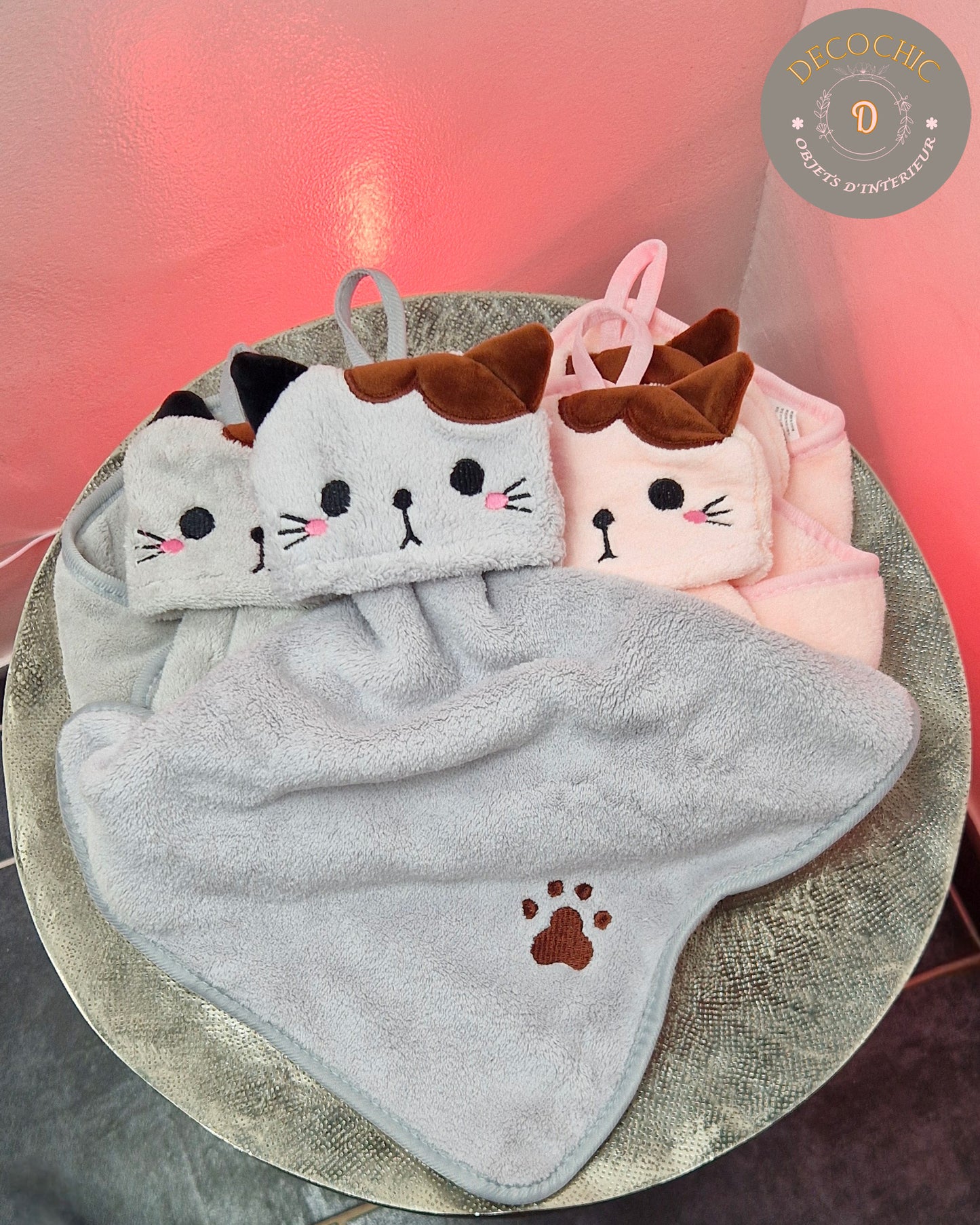 Serviette à Main "Chat Mignon"