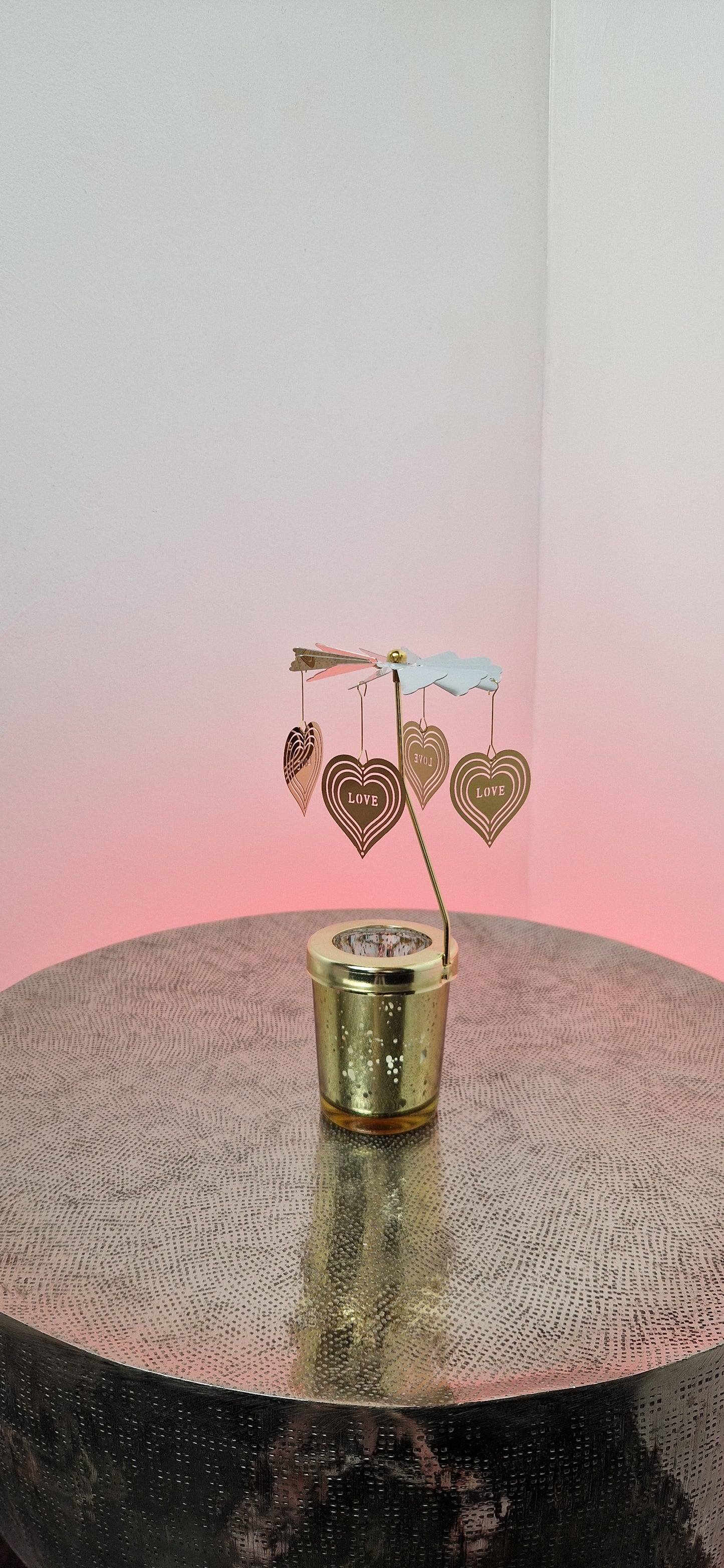 Bougeoir Rotatif "Cœurs Tournoyants"