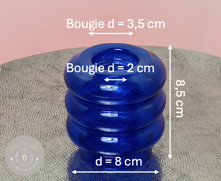 Bougeoir en Verre Coloré