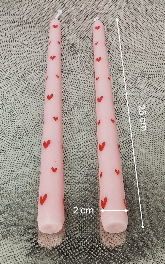 Bougies Romantiques à Cœur – Lot de 2 Bougies