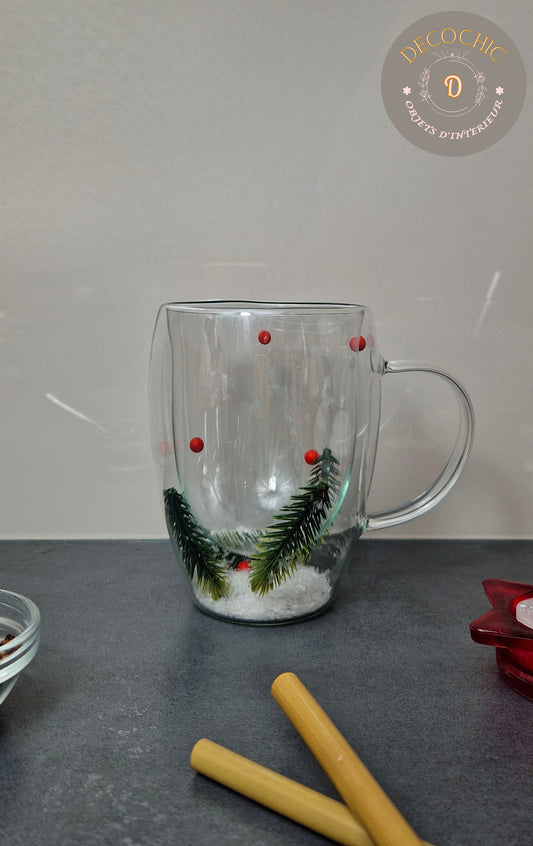 Tasse à Double Paroi "Forêt Enneigée"