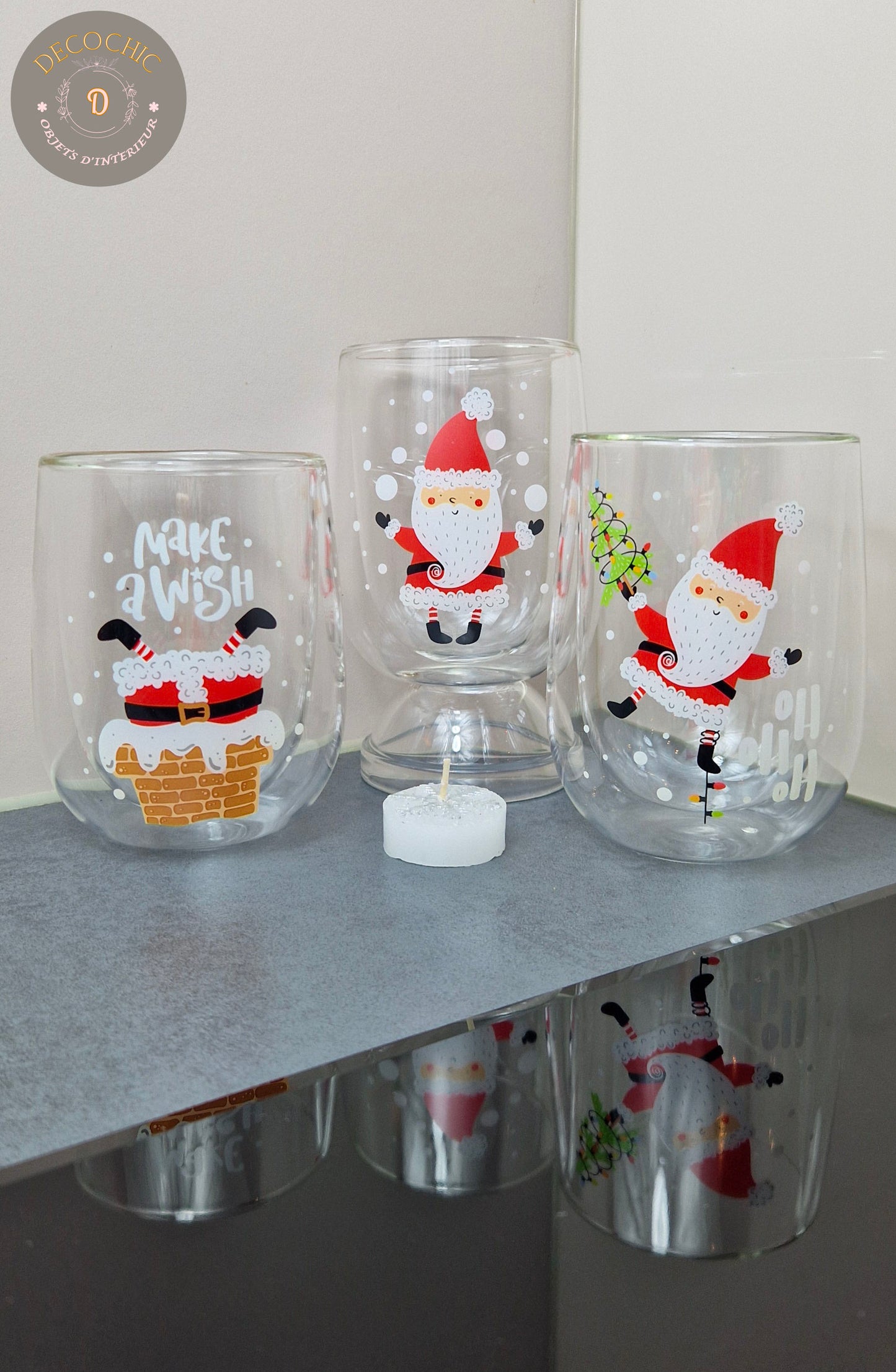 Verre à Double Paroi "Noël "