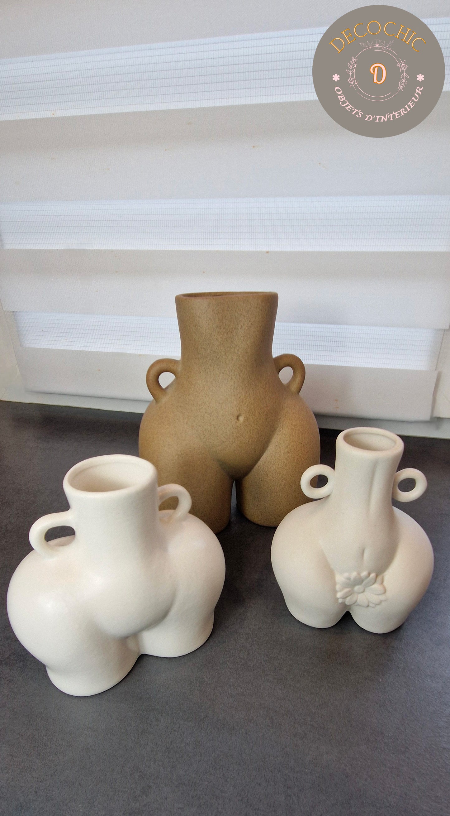 Vase "Silhouette Féminine" Beige