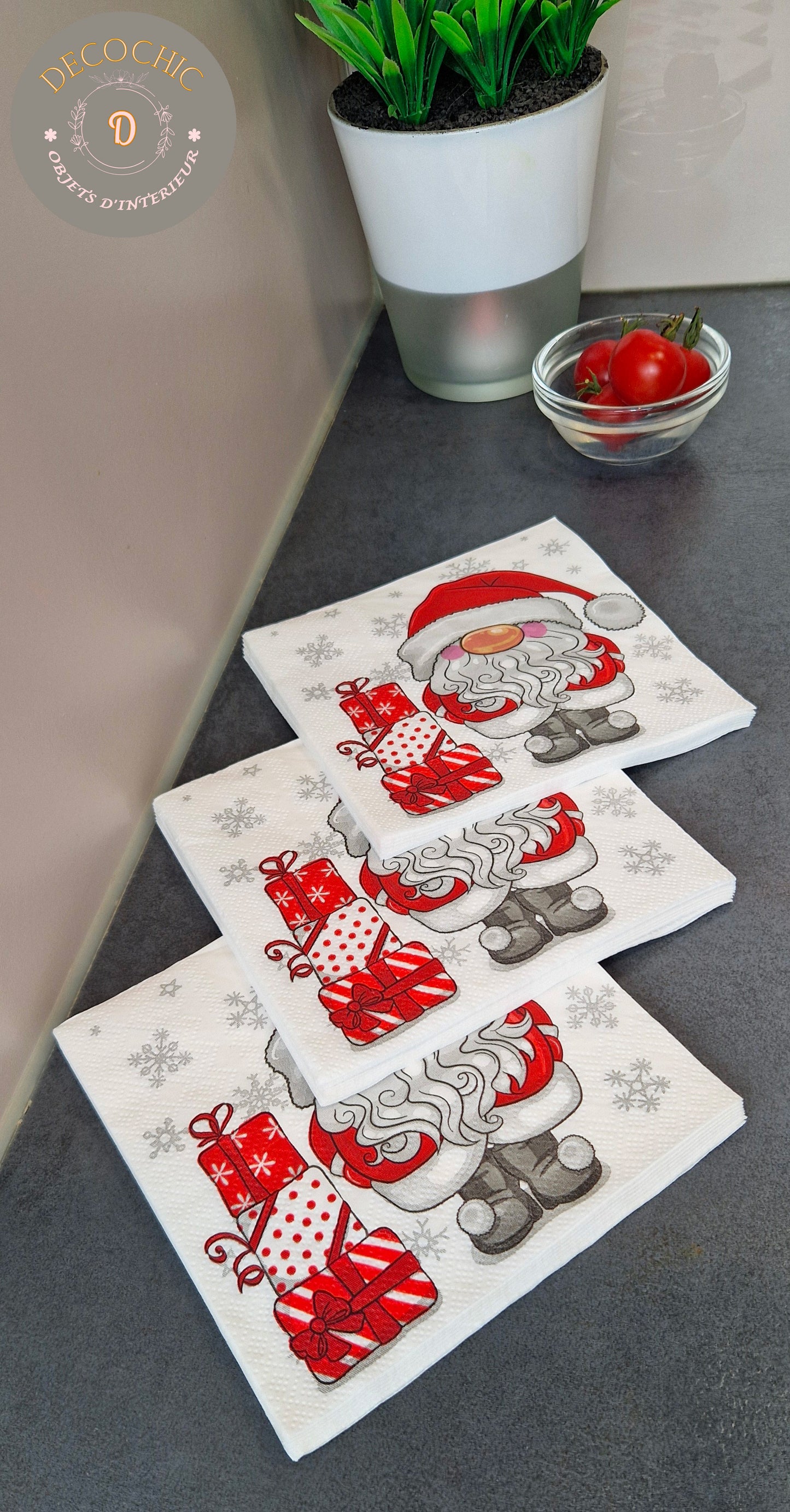 Serviettes en Papier "Père Noël Joyeux"