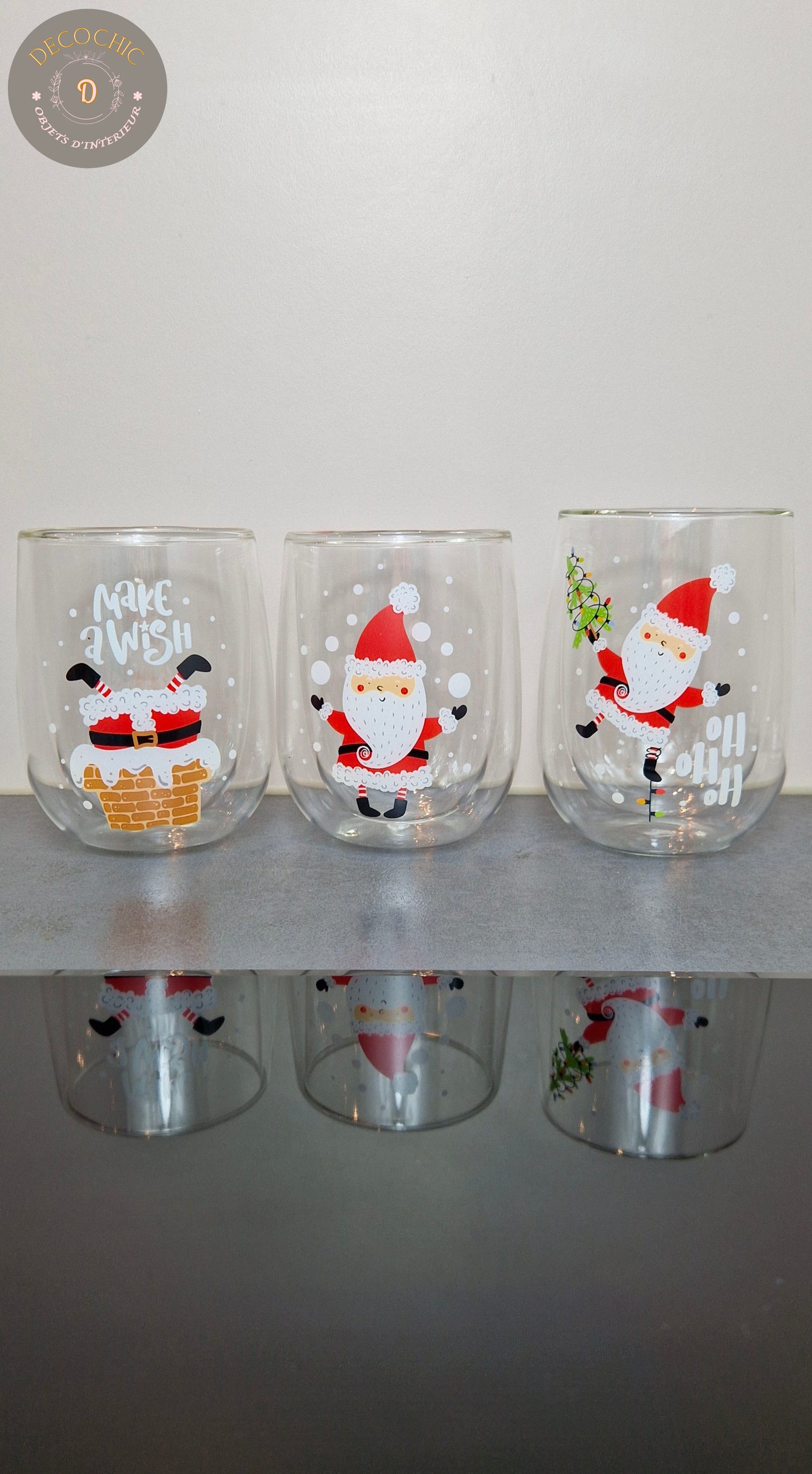 Verre à Double Paroi "Noël "