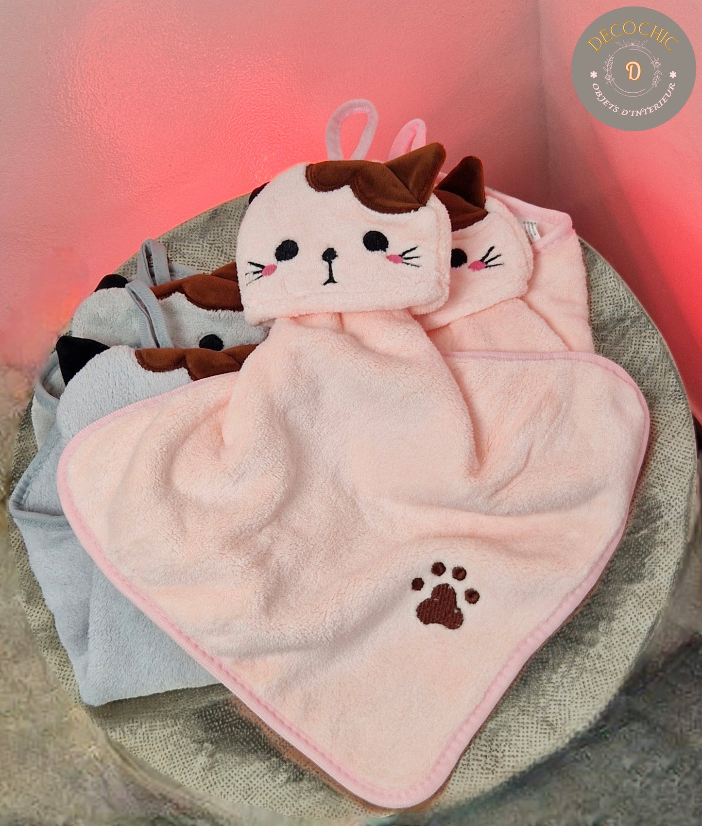 Serviette à Main "Chat Mignon"