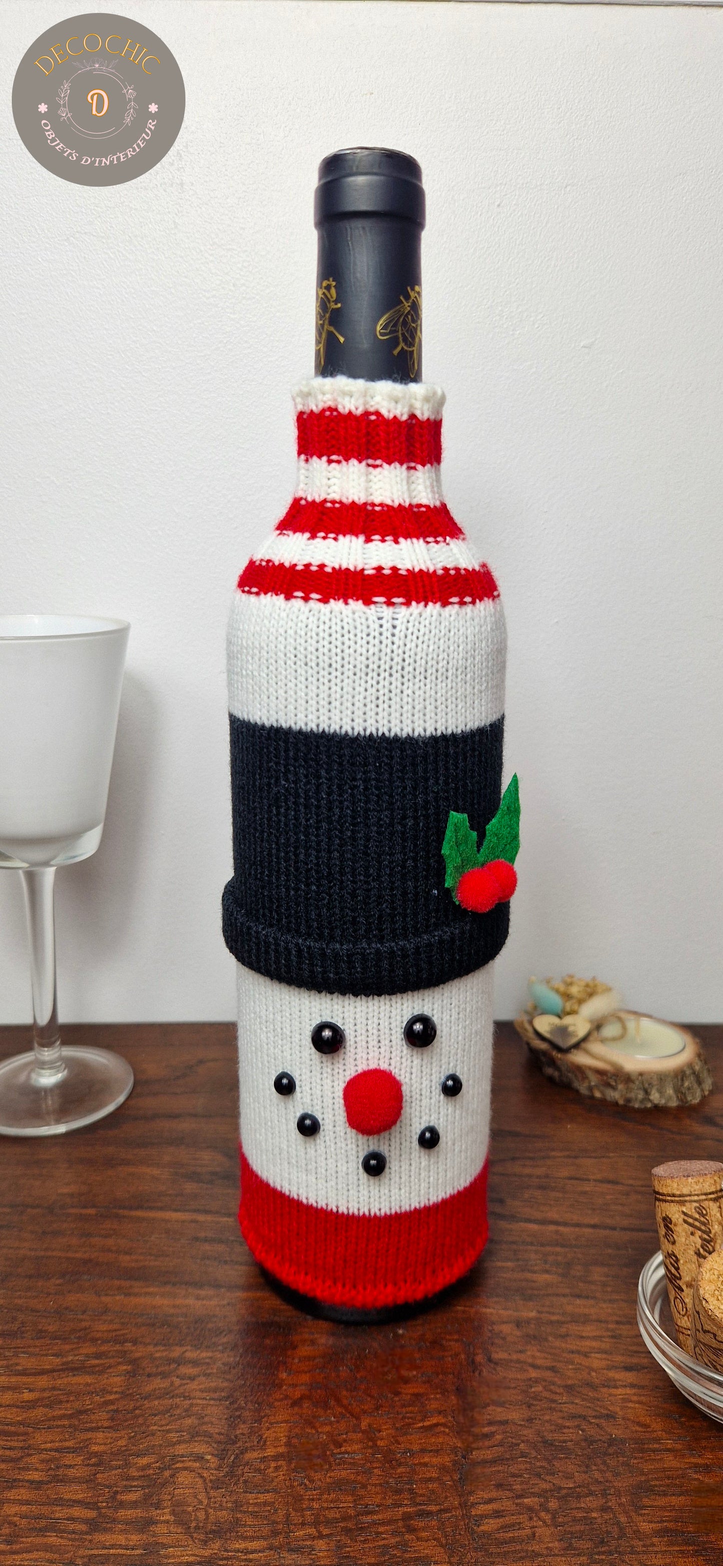 Habillage housse de Bouteille "Noël"
