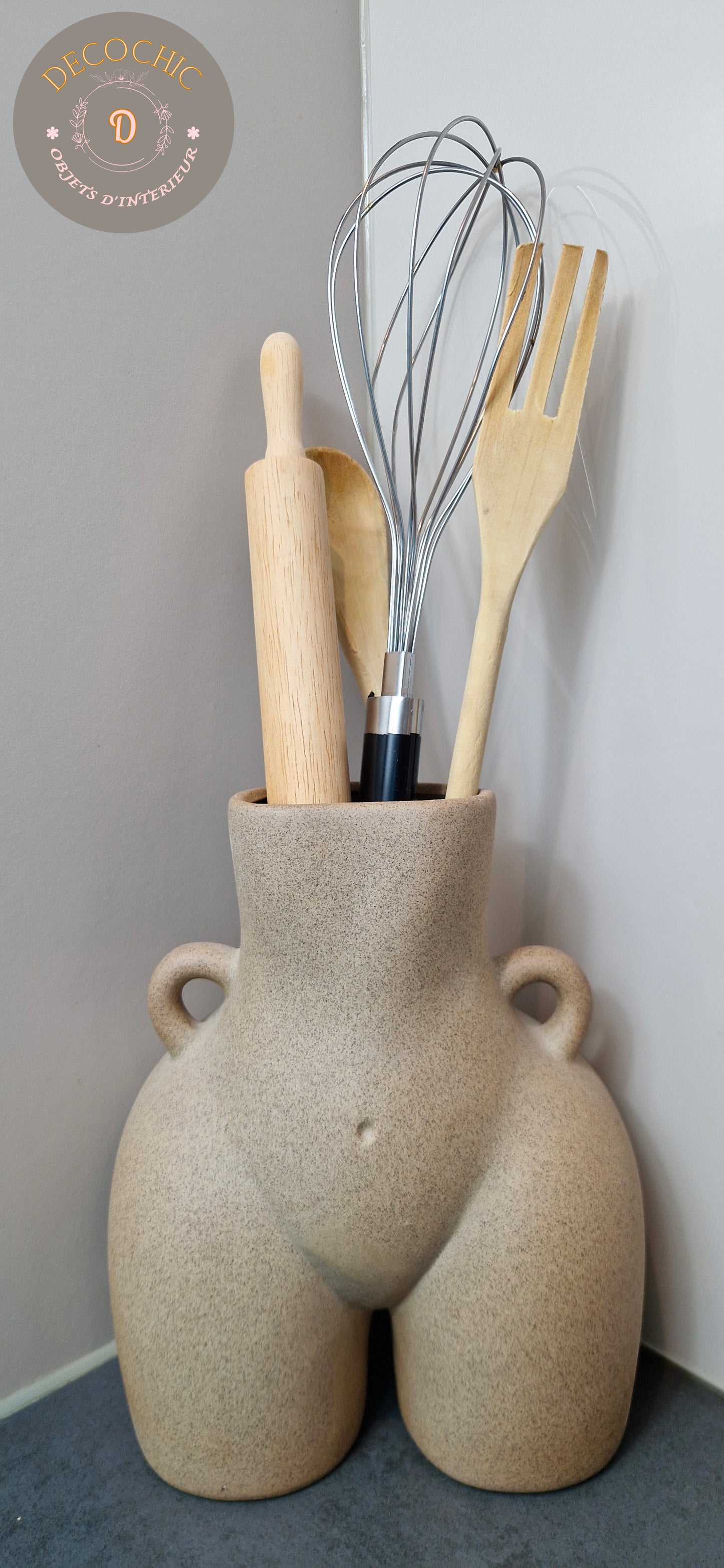 Vase "Silhouette Féminine" Beige