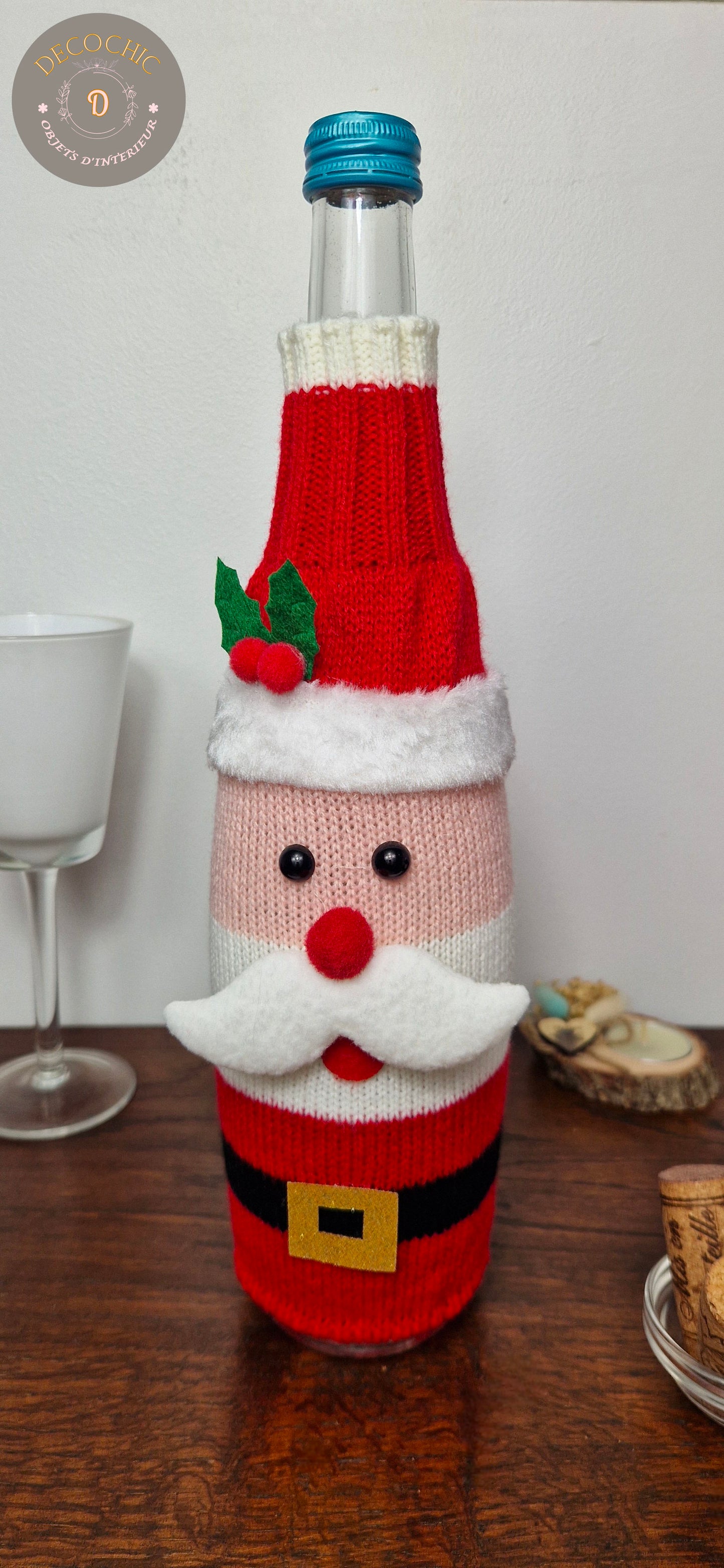Habillage housse de Bouteille "Noël"
