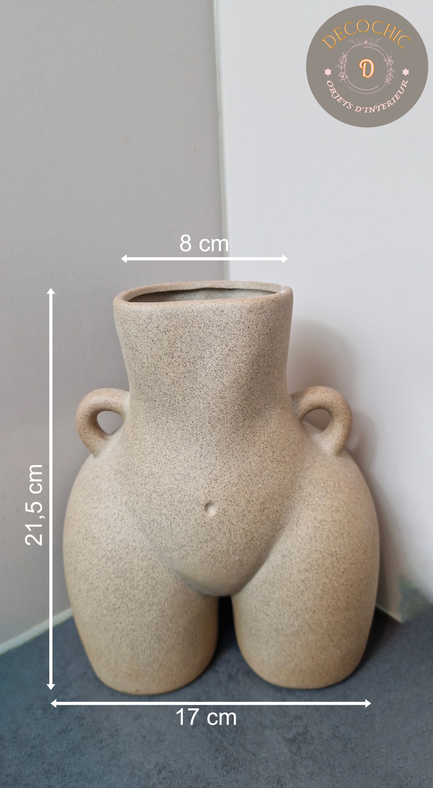 Vase "Silhouette Féminine" Beige