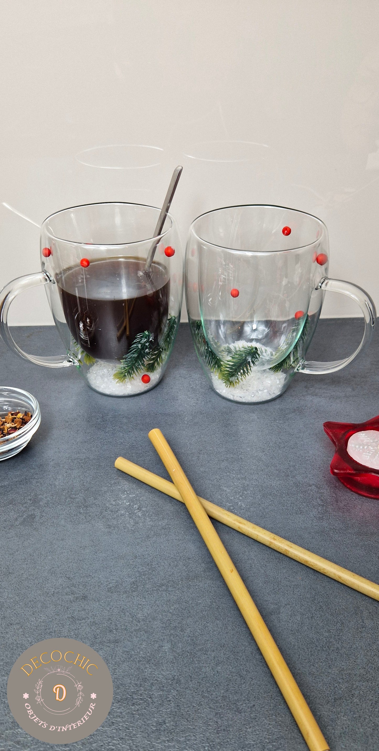 Tasse à Double Paroi "Forêt Enneigée"