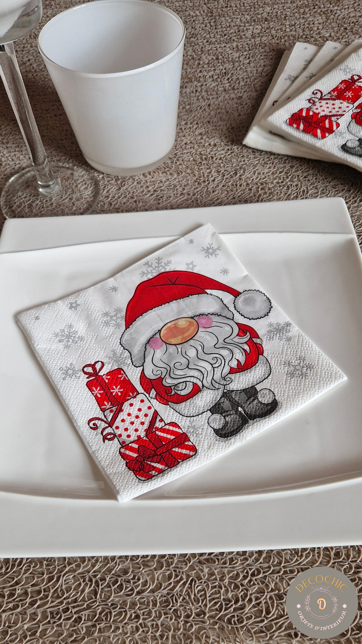 Serviettes en Papier "Père Noël Joyeux"