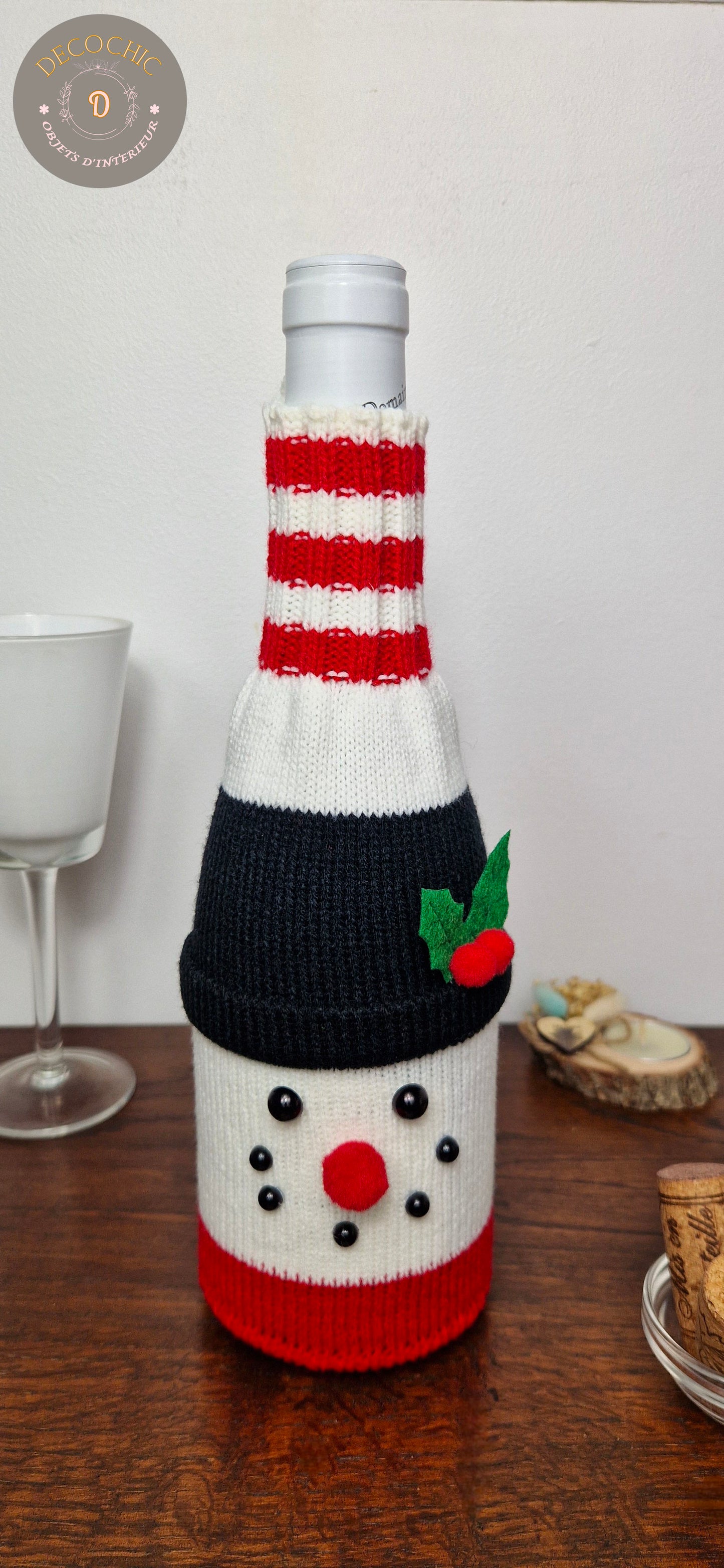 Habillage housse de Bouteille "Noël"