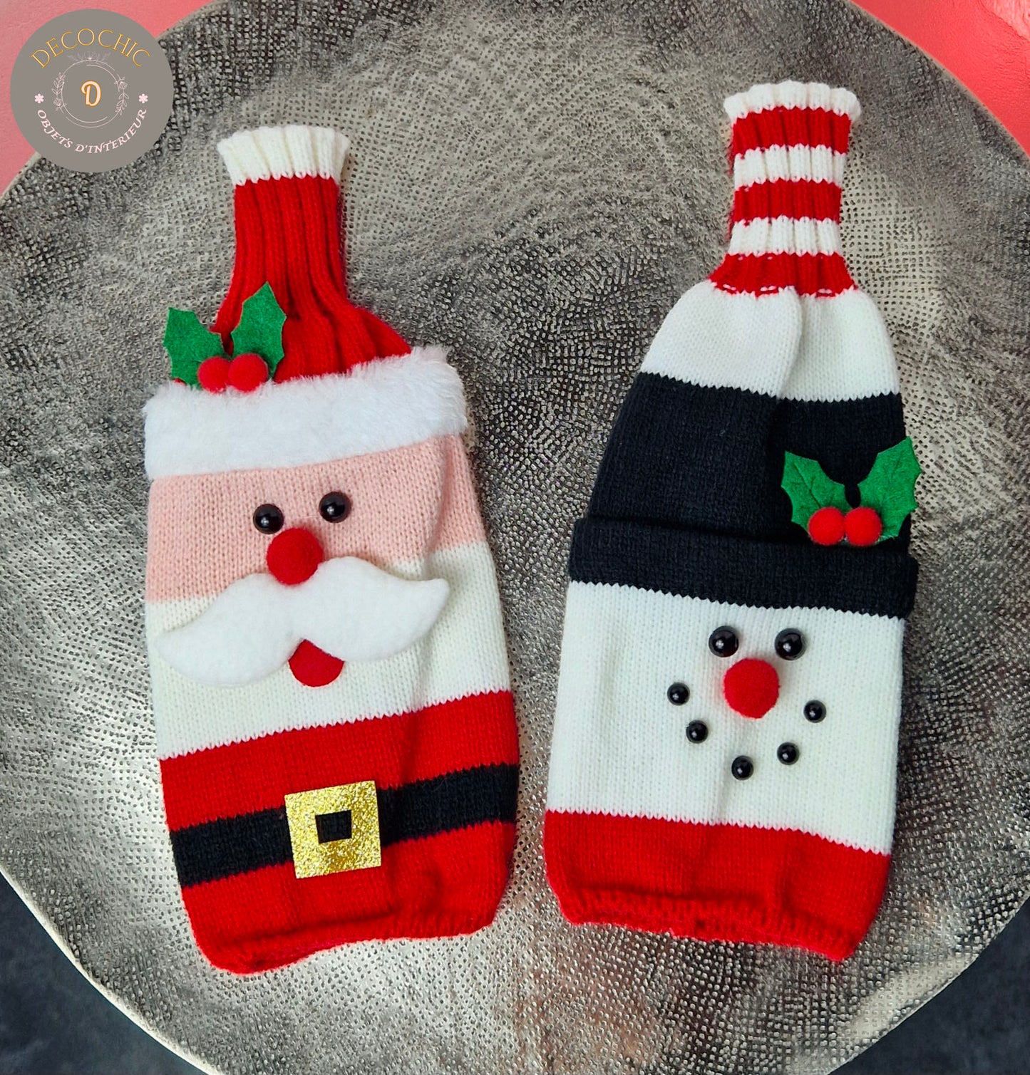 Habillage housse de Bouteille "Noël"