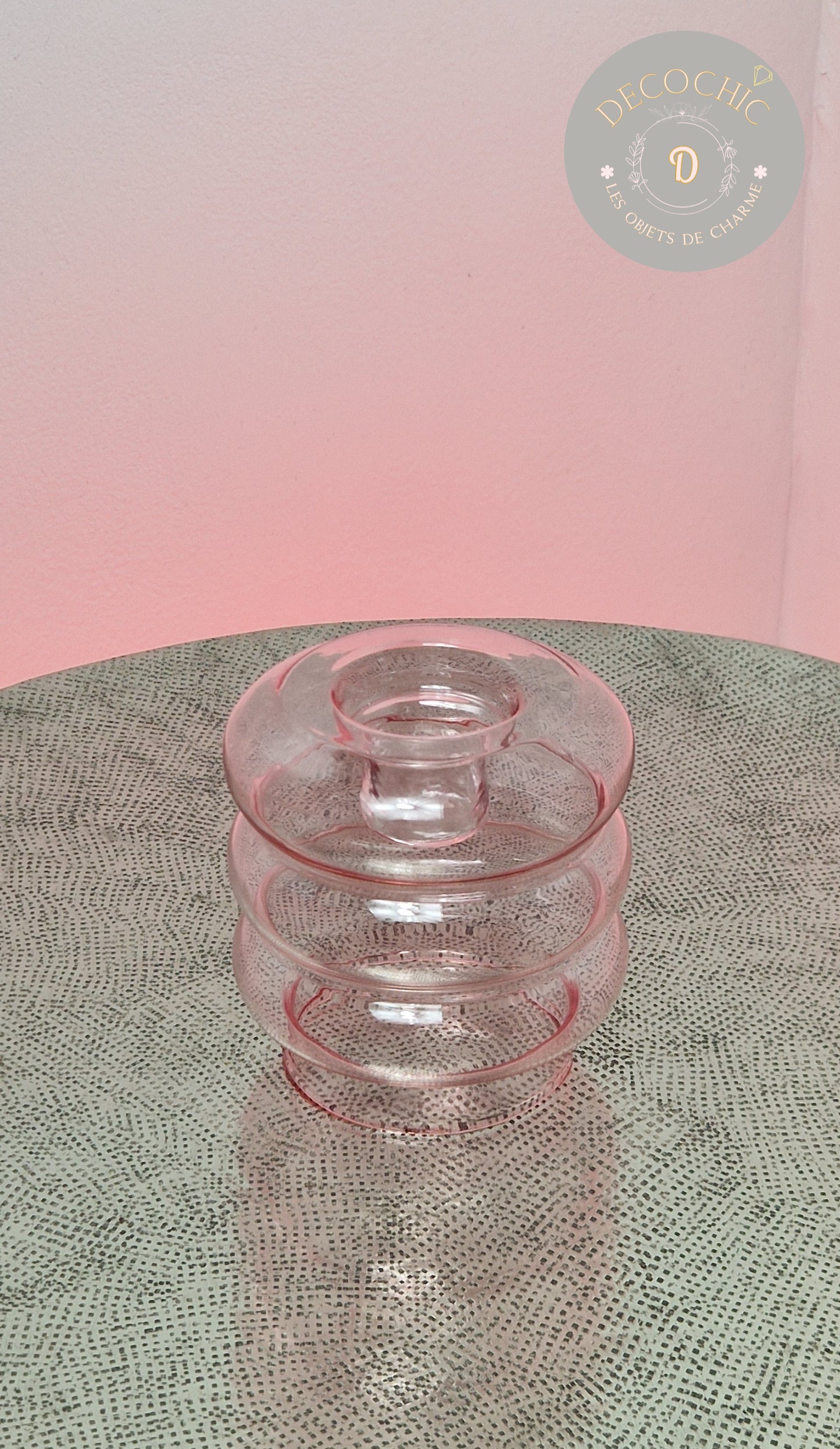 Bougeoir en Verre Coloré