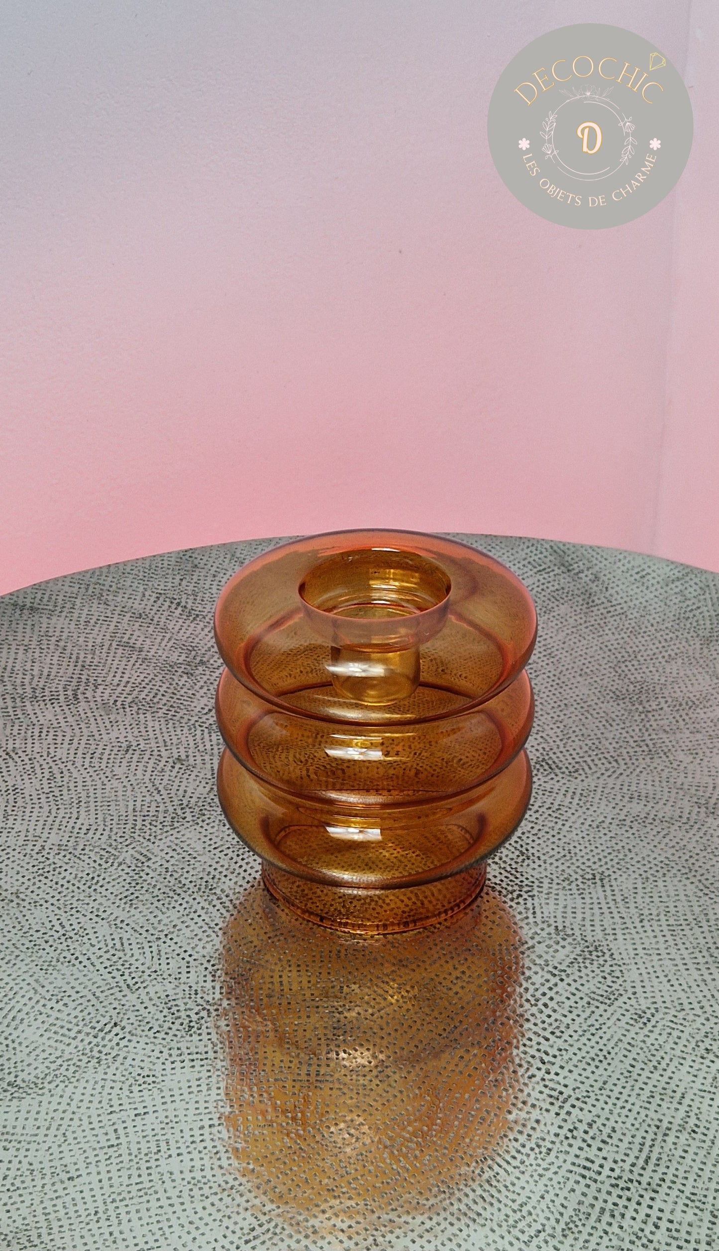 Bougeoir en Verre Coloré