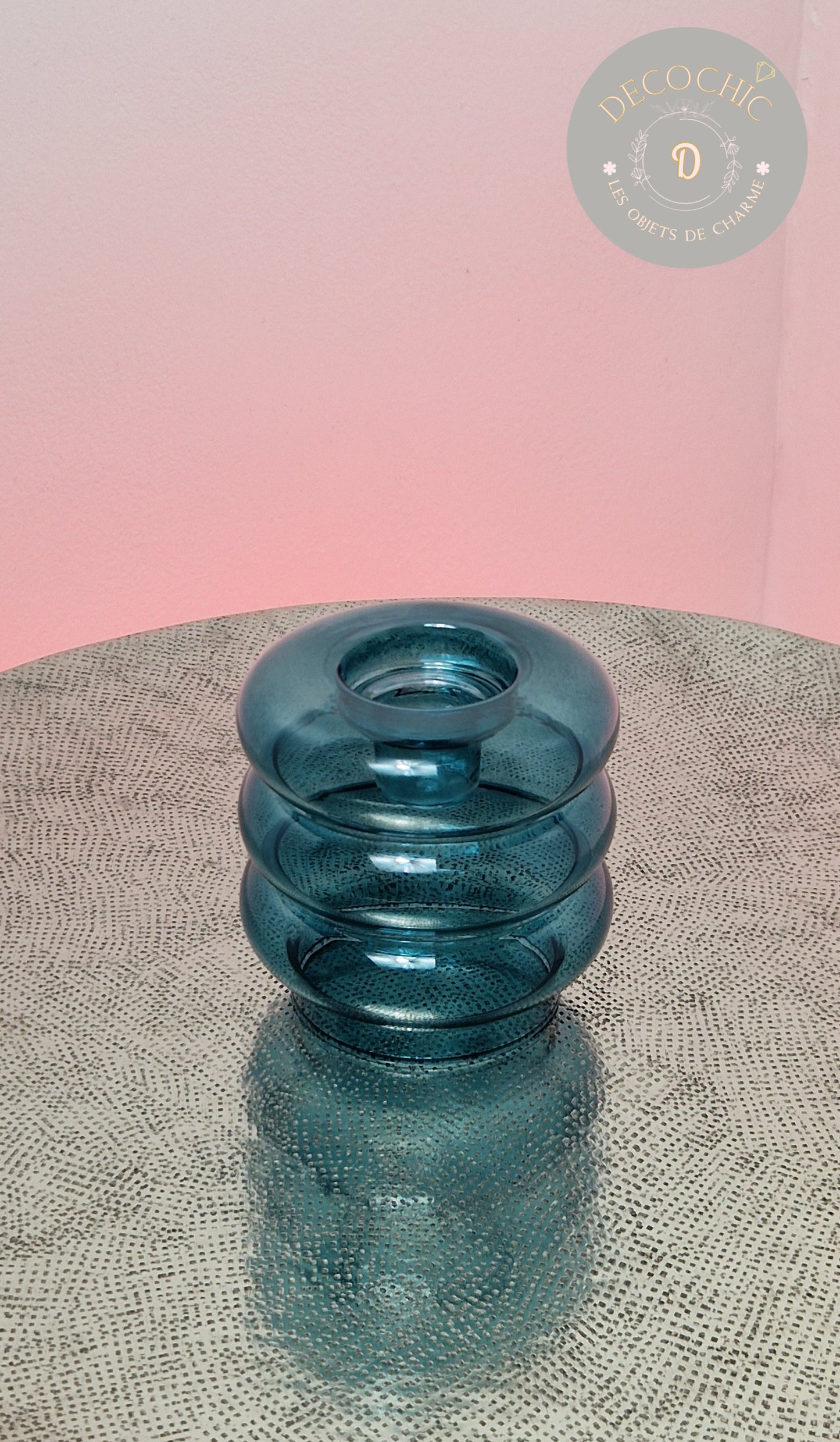 Bougeoir en Verre Coloré