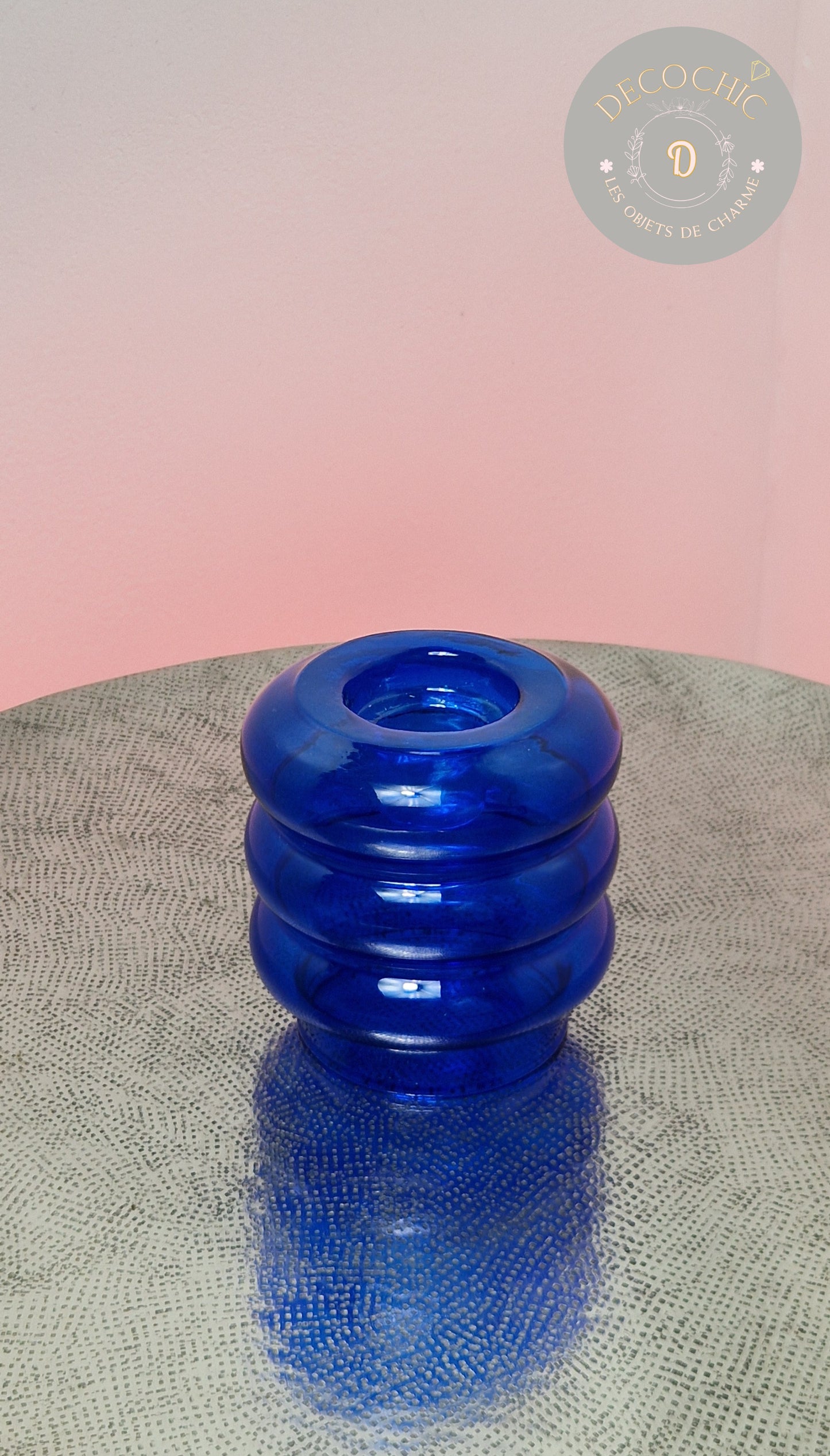 Bougeoir en Verre Coloré