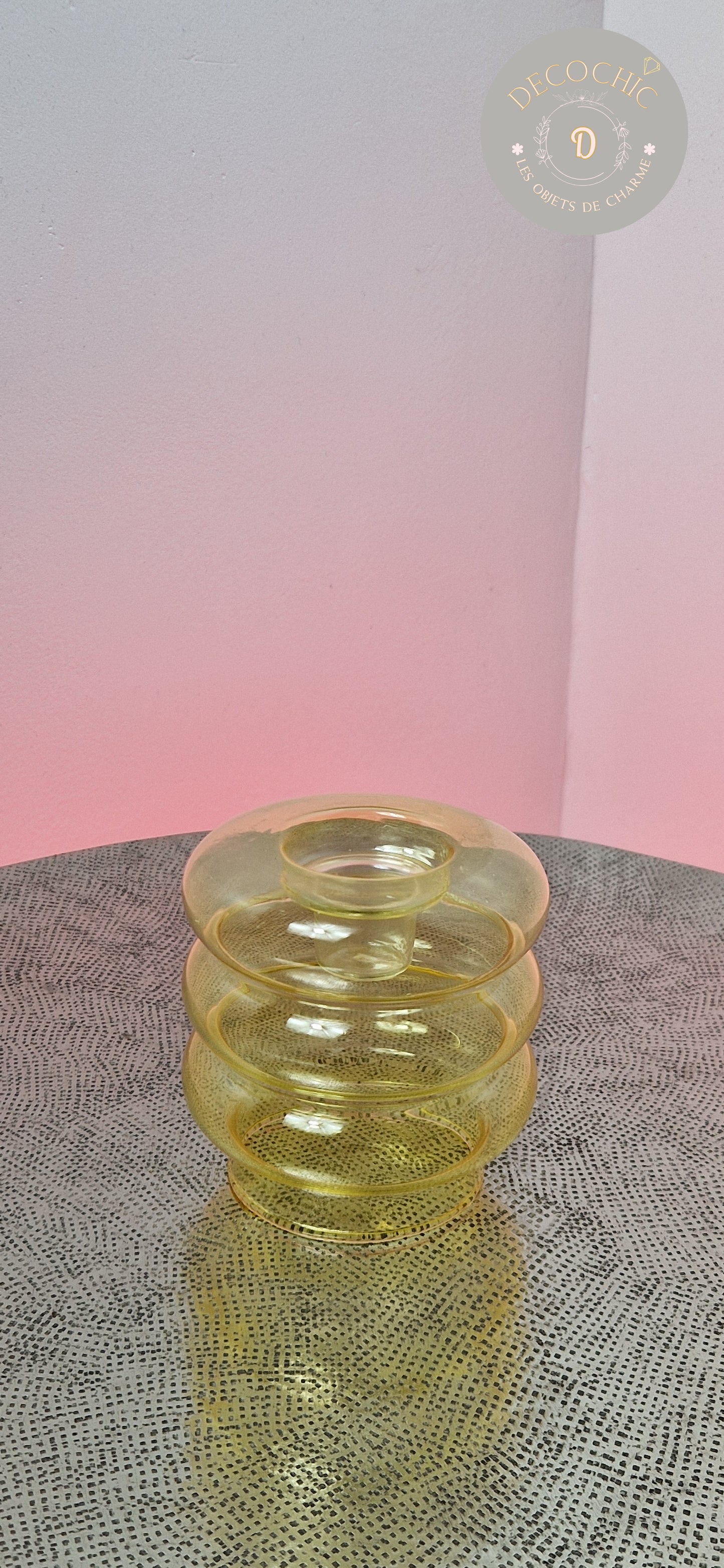 Bougeoir en Verre Coloré