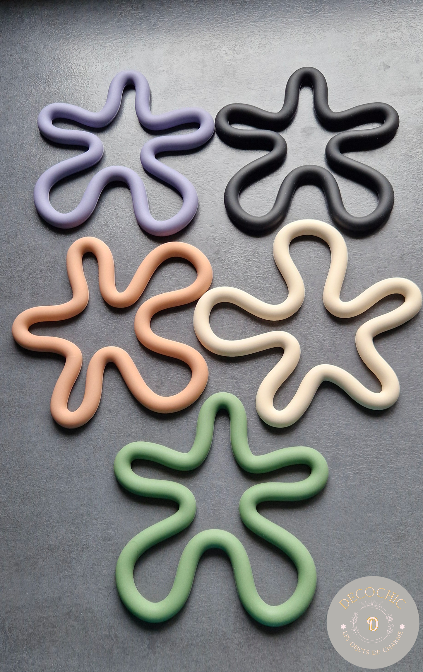 Dessous de Plat Ondulés en Silicone