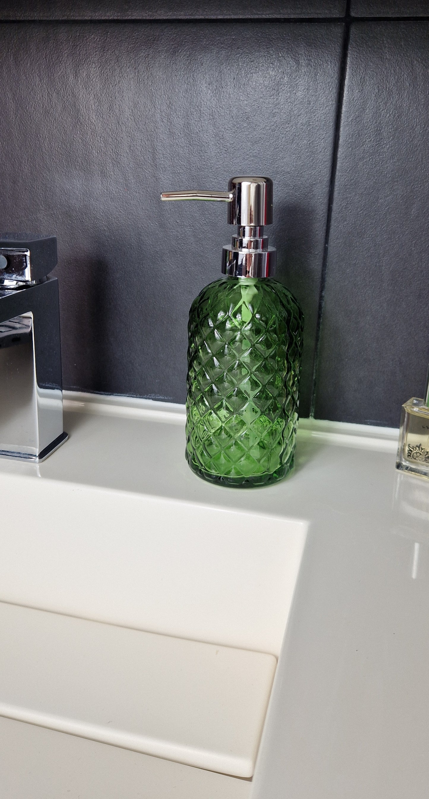 Distributeurs de Savon en Verre à Motif Diamanté