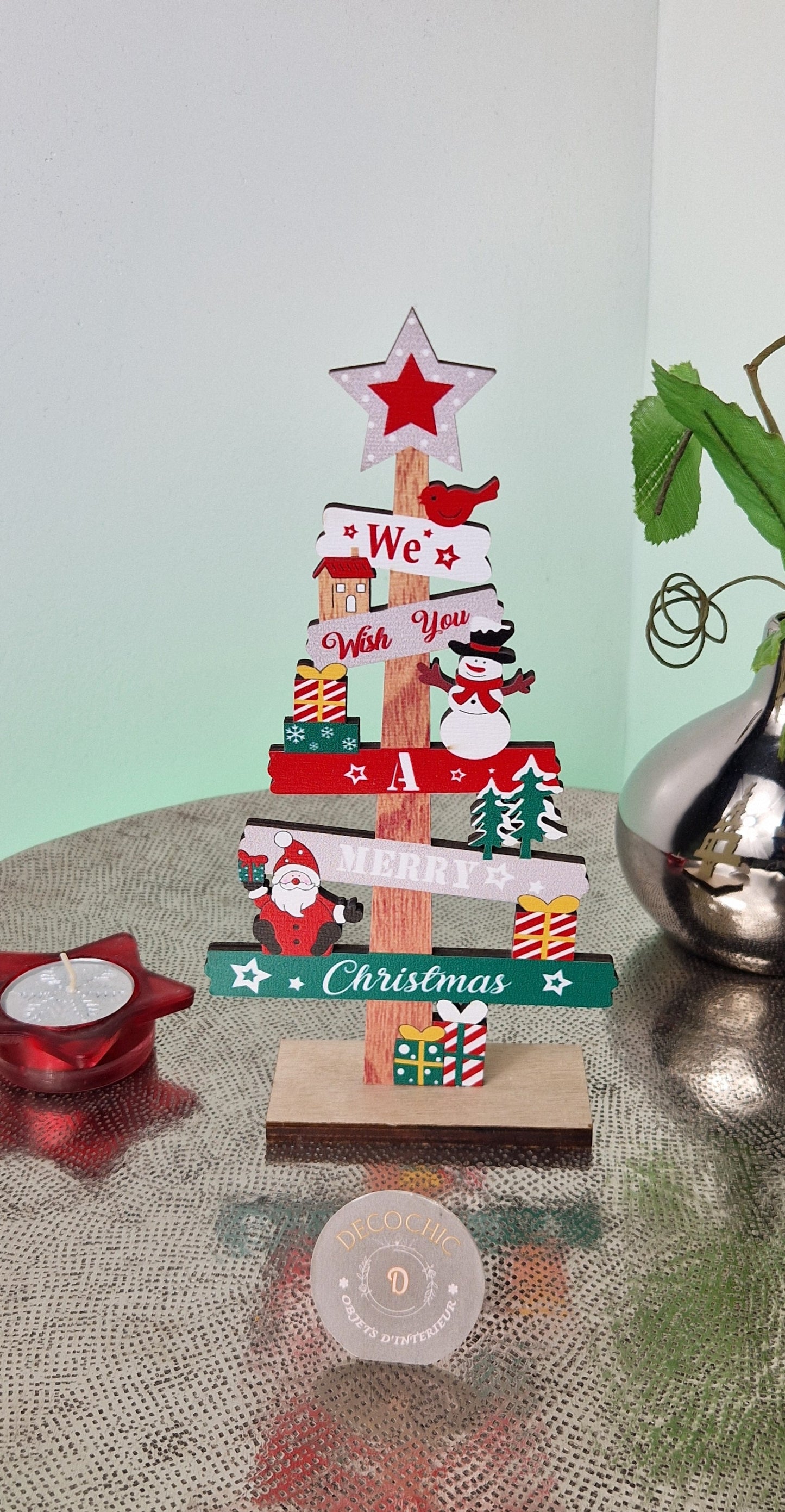 Sapin décoration en bois "Noël"