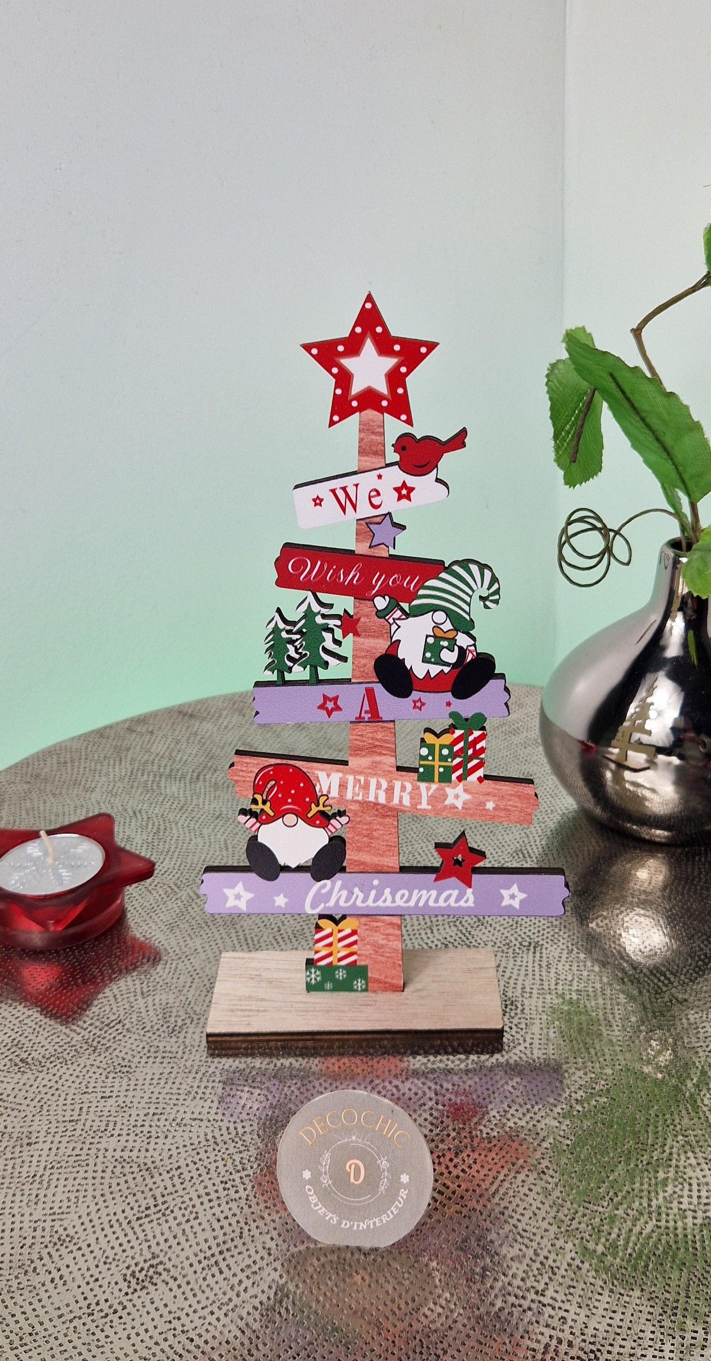 Sapin décoration en bois "Noël"