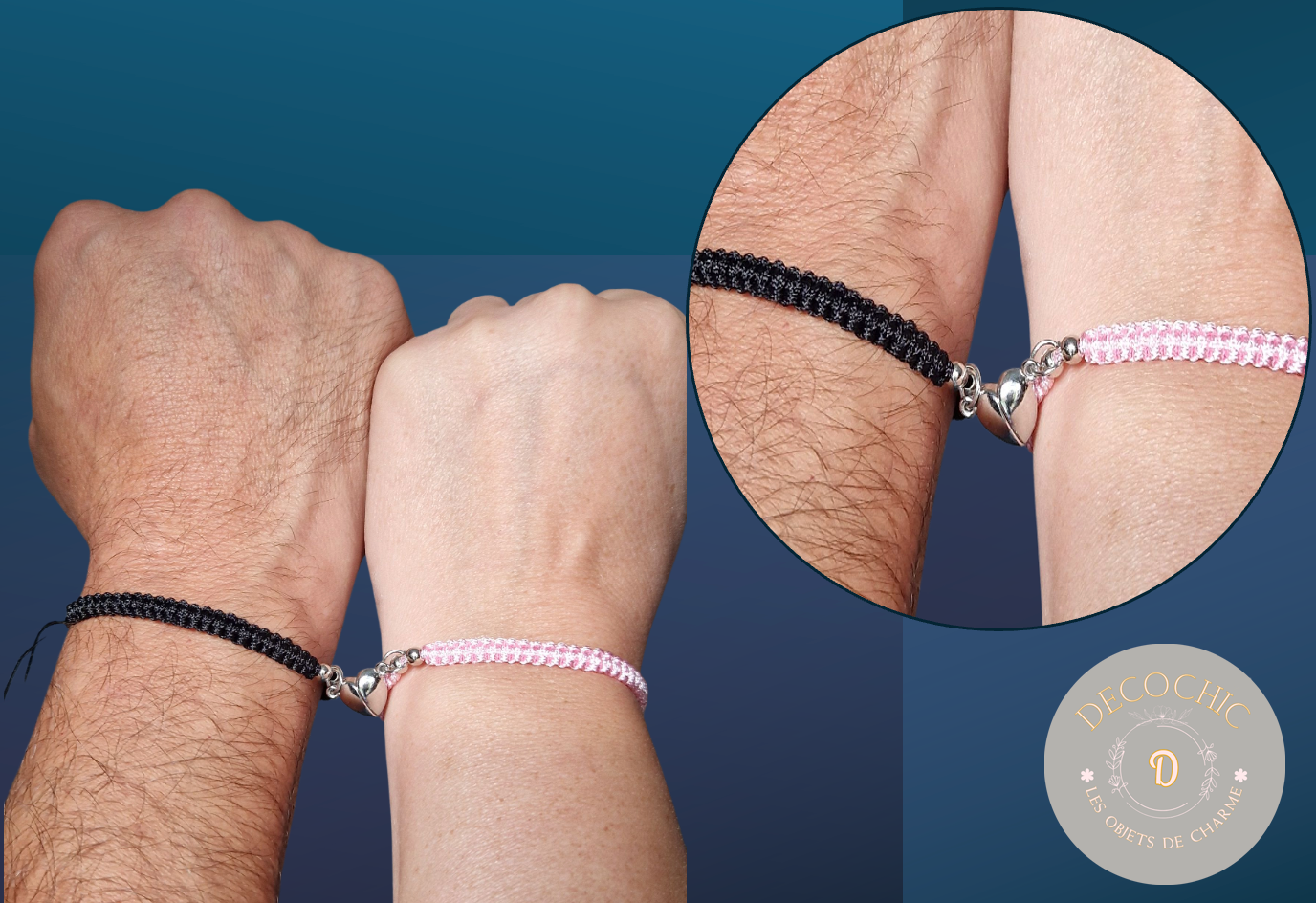 Bracelets Duo "Cœur Aimanté"