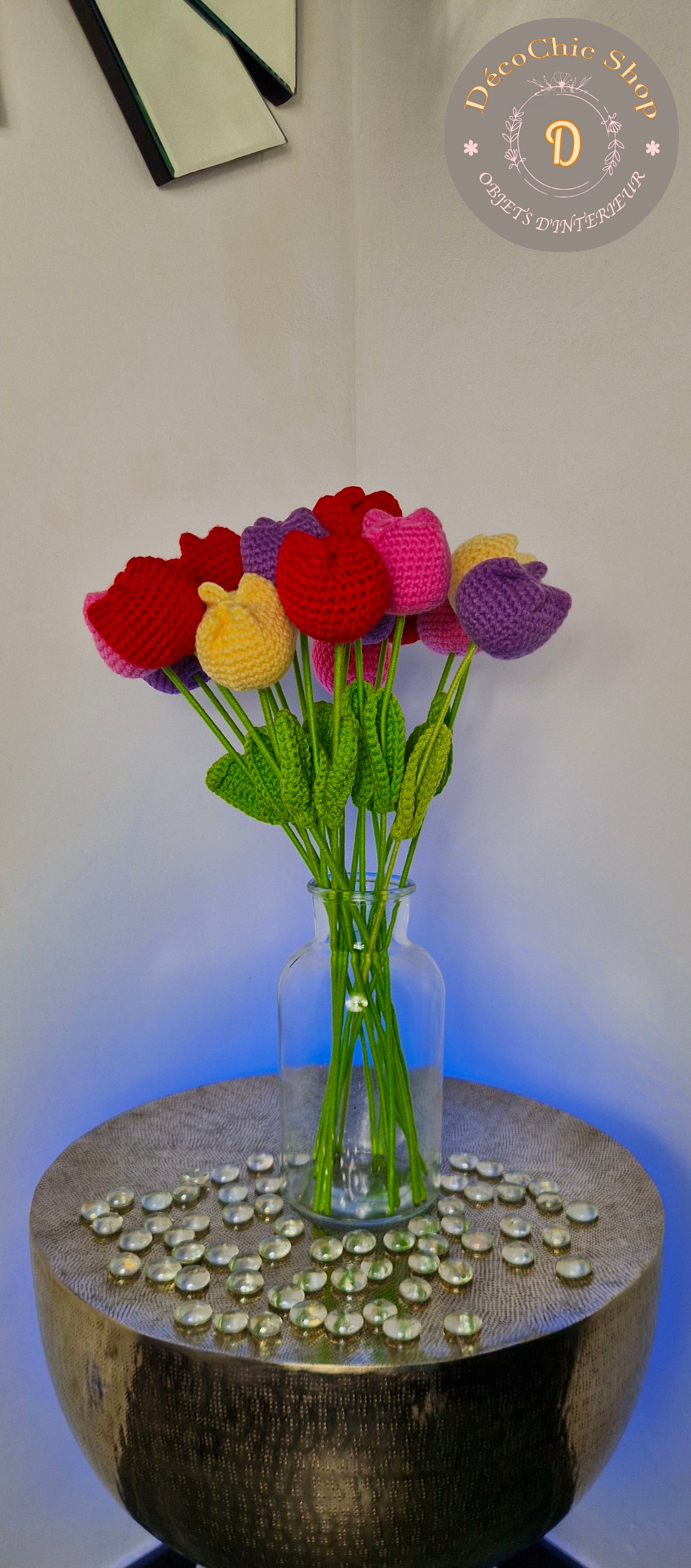 Fleurs Tricotées "Tulipes ou Cœurs"