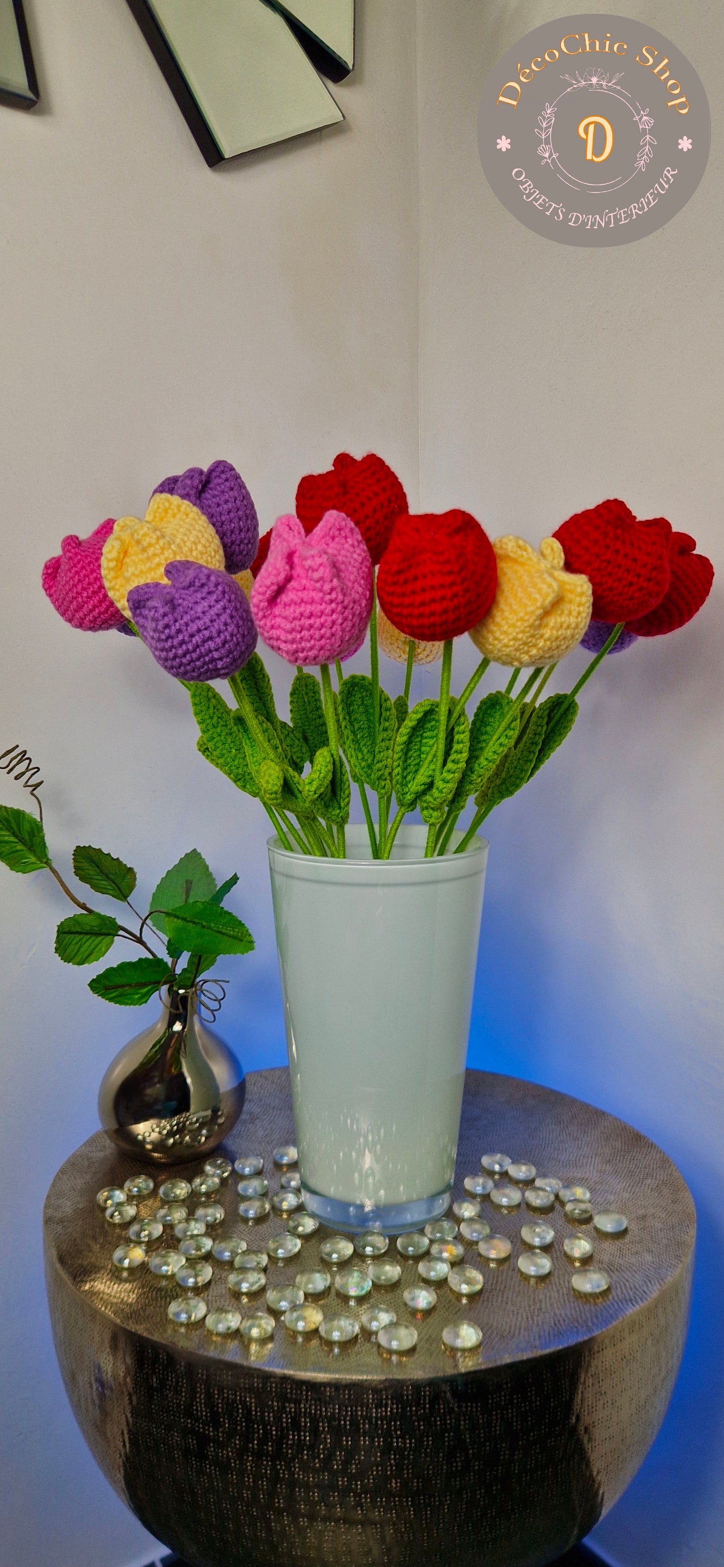 Fleurs Tricotées "Tulipes ou Cœurs"