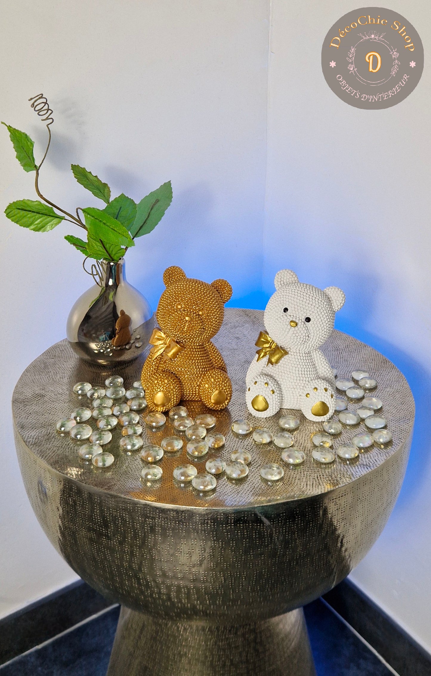 Ours Déco en Résine et Perles