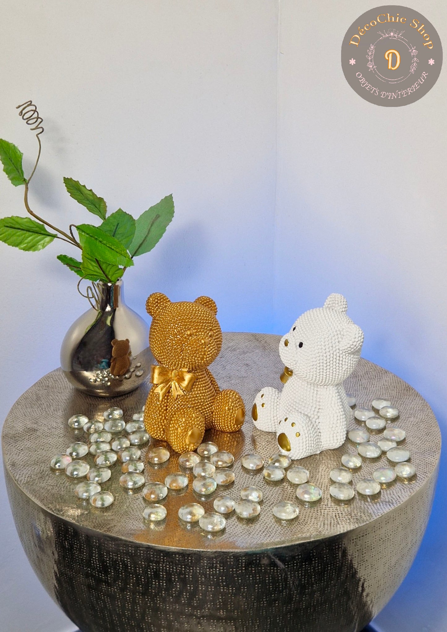 Ours Déco en Résine et Perles