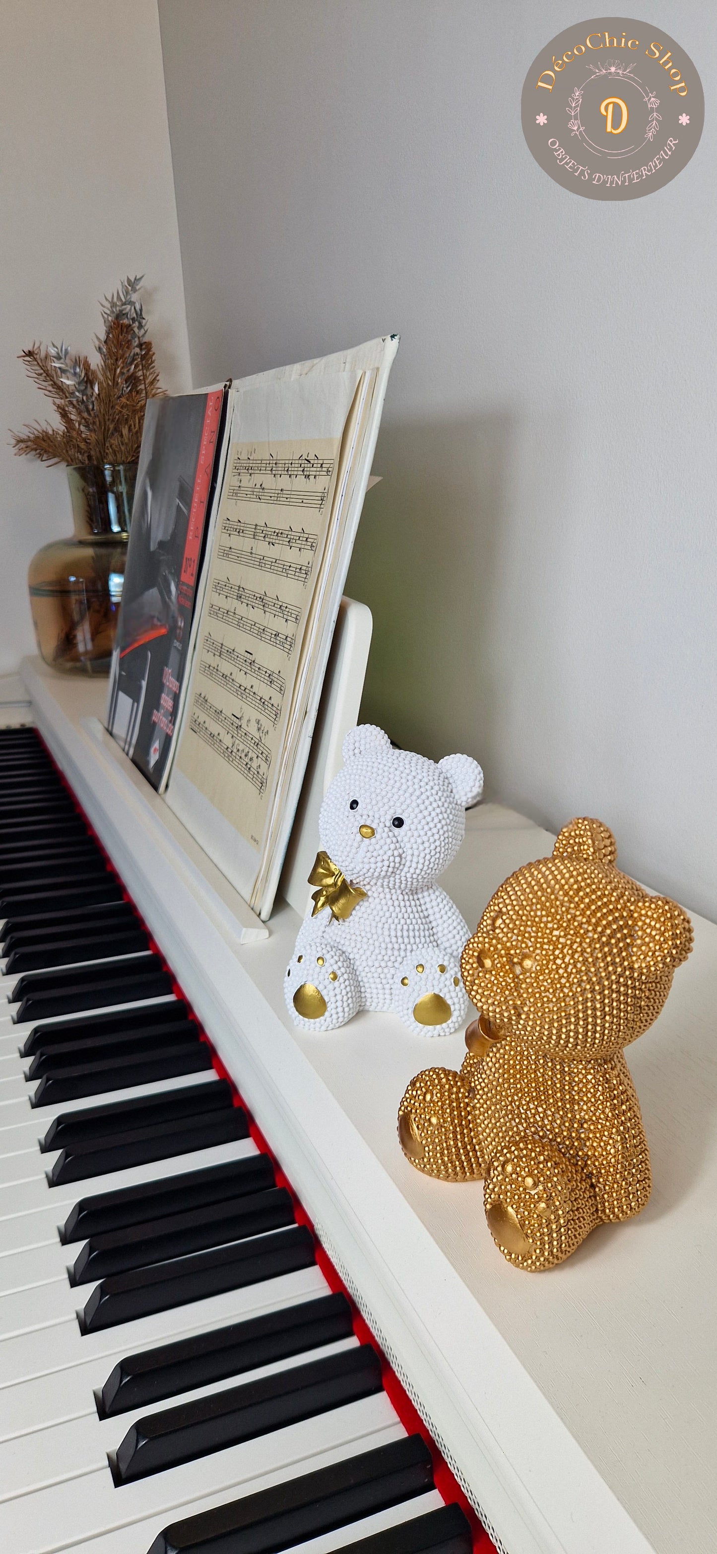 Ours Déco en Résine et Perles