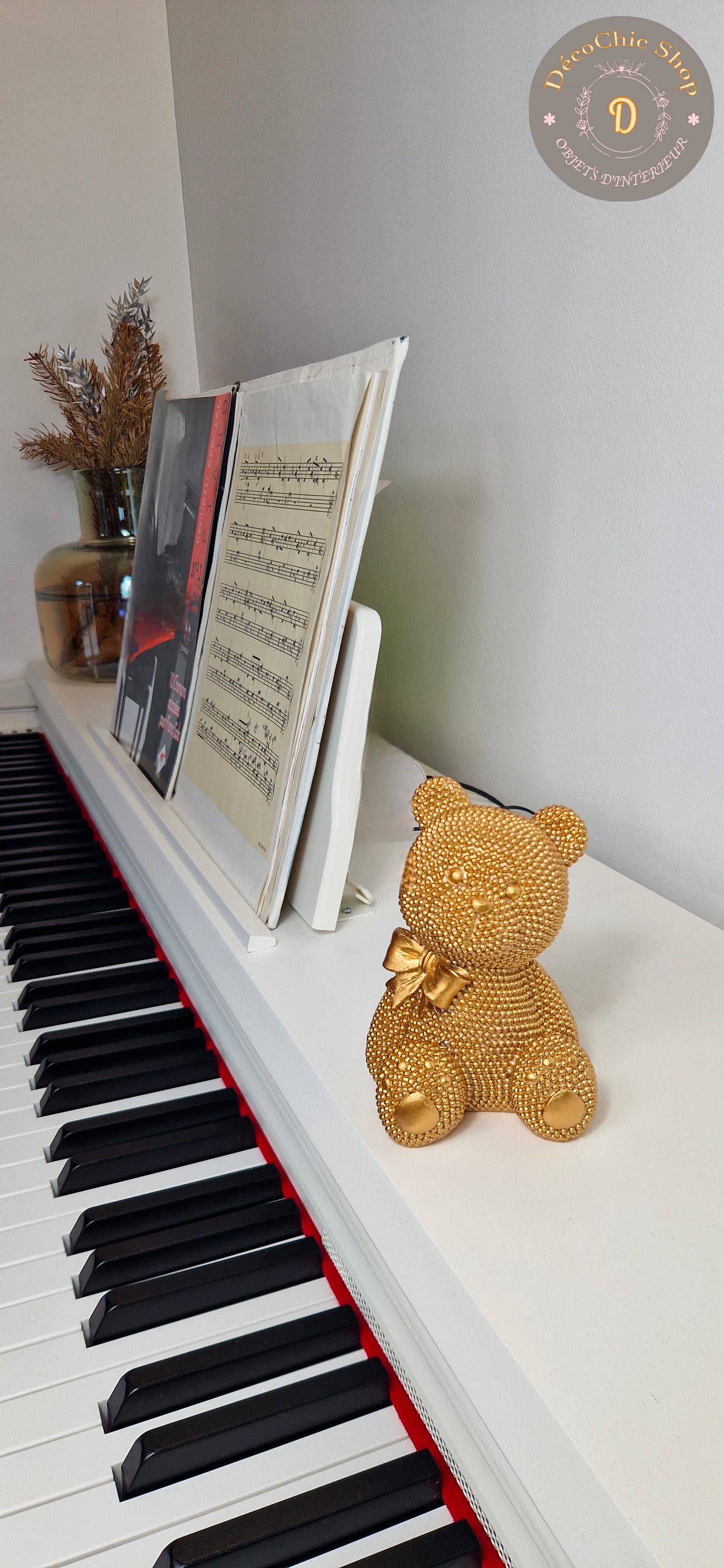 Ours Déco en Résine et Perles