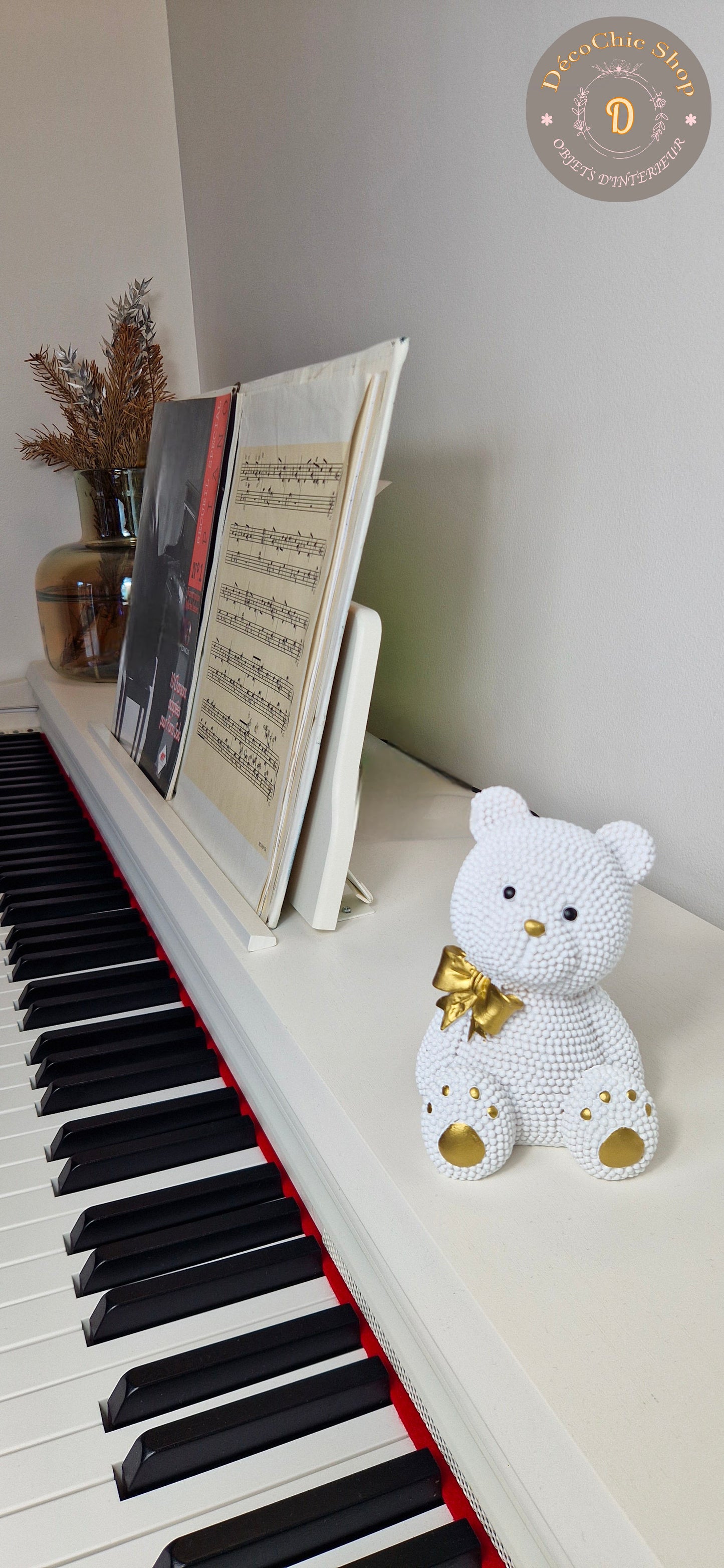 Ours Déco en Résine et Perles