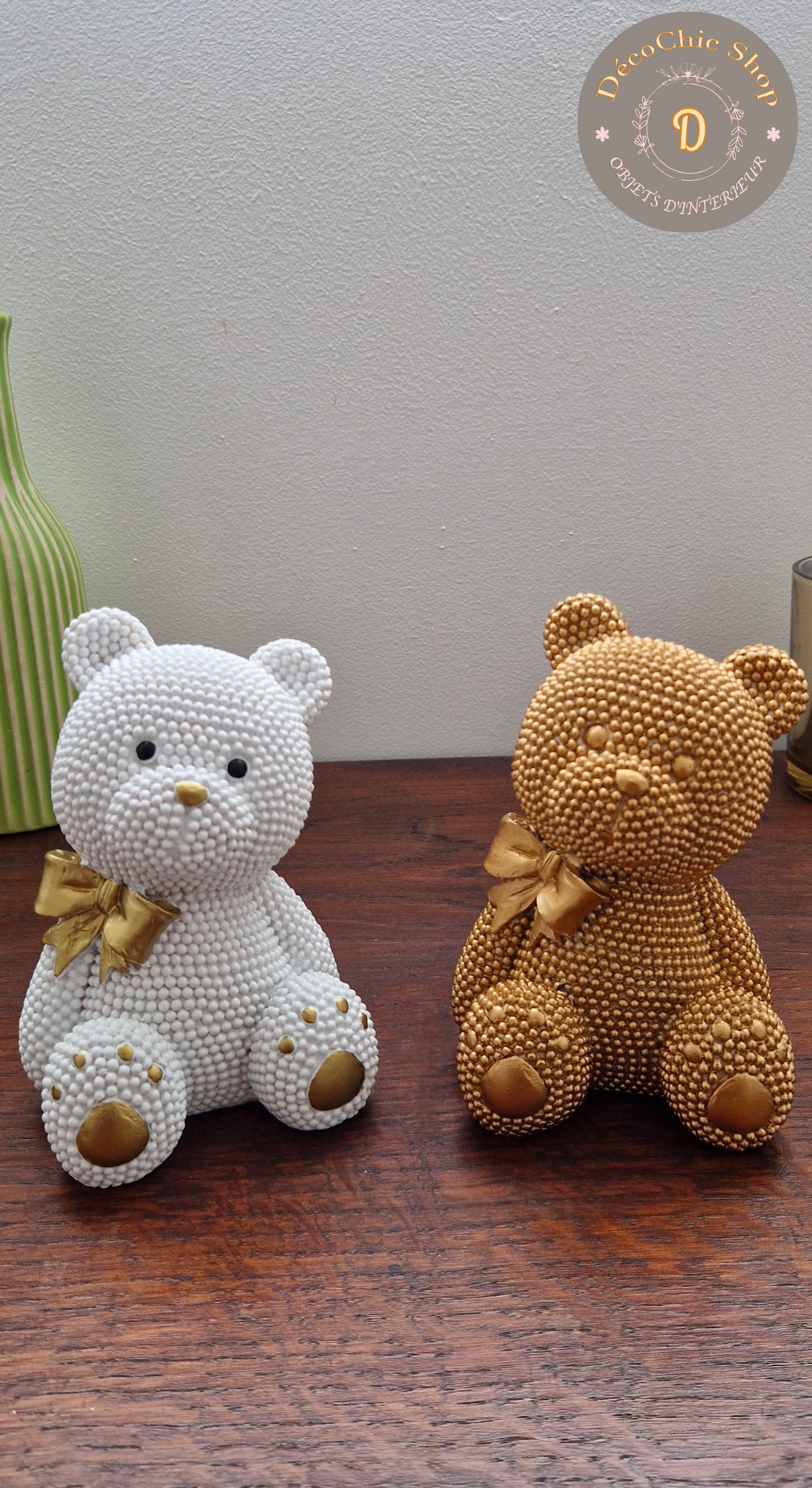 Ours Déco en Résine et Perles