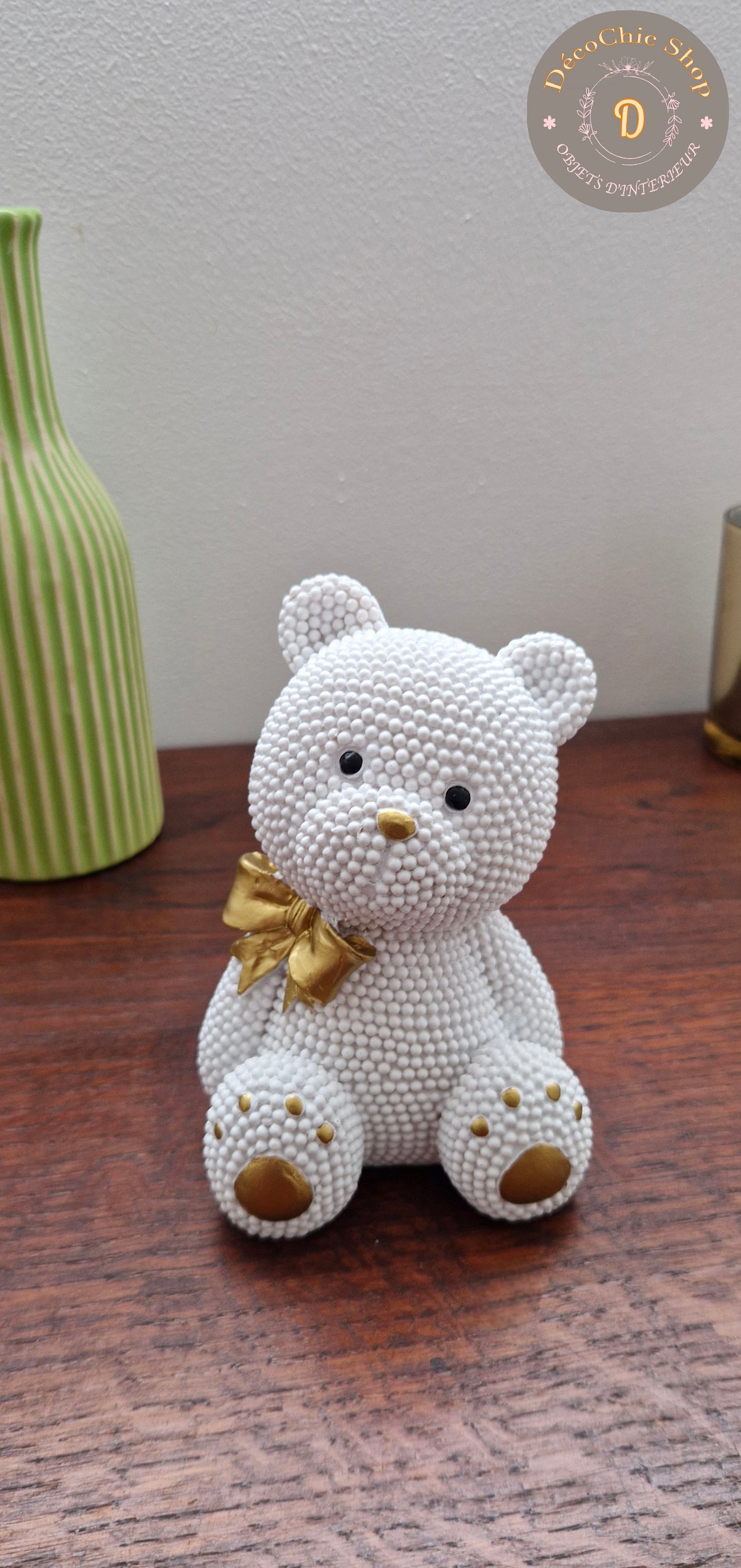 Ours Déco en Résine et Perles