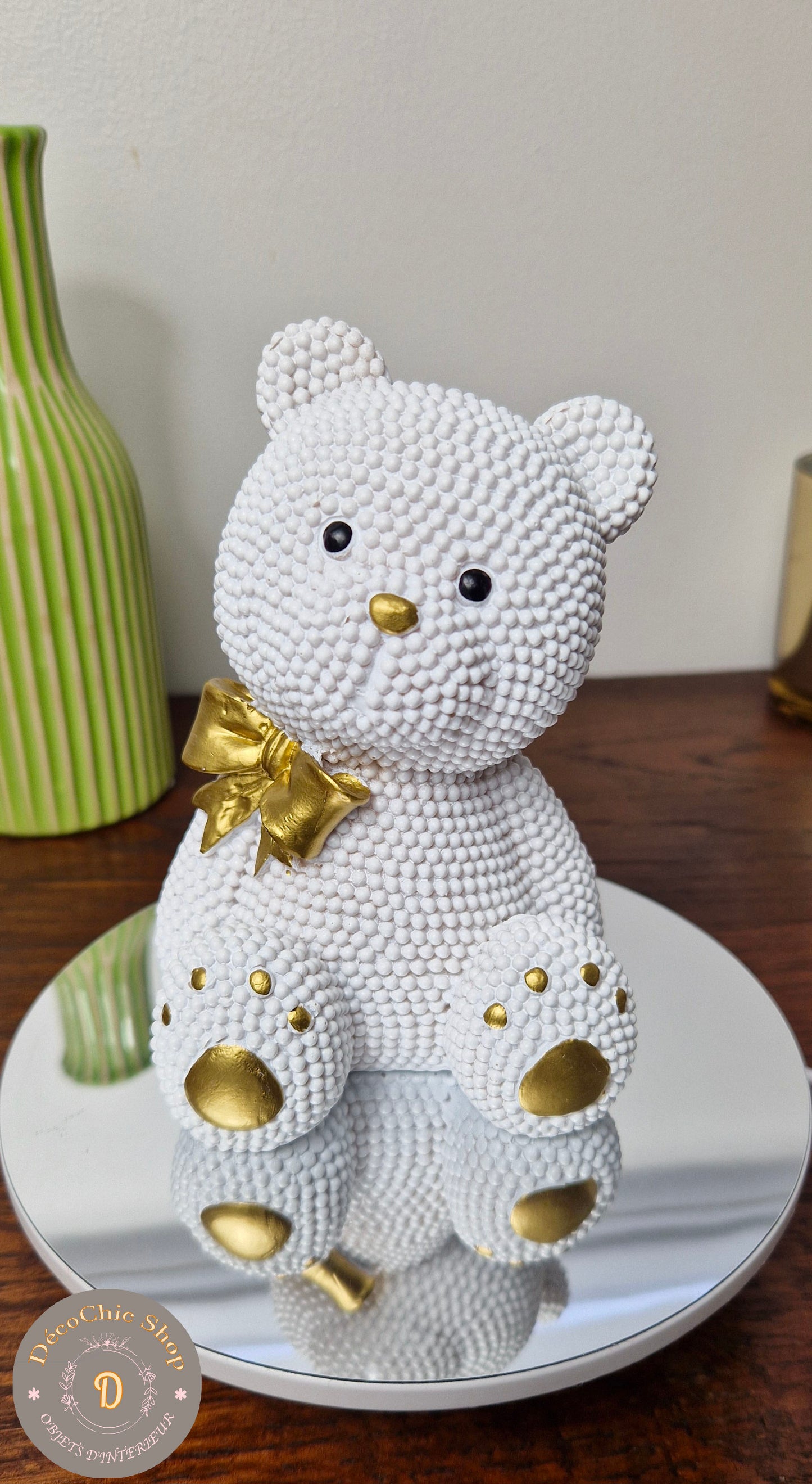 Ours Déco en Résine et Perles