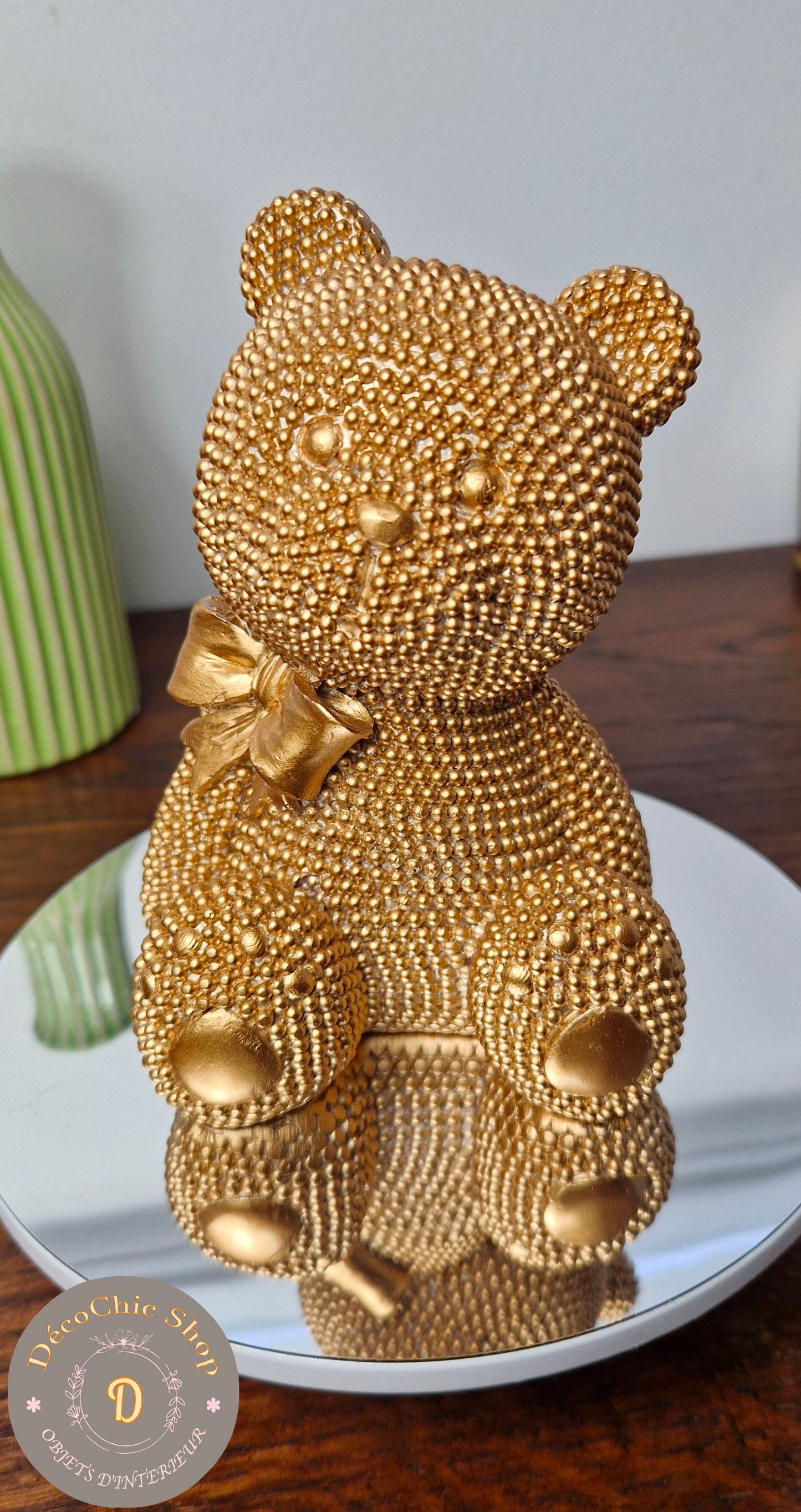 Ours Déco en Résine et Perles