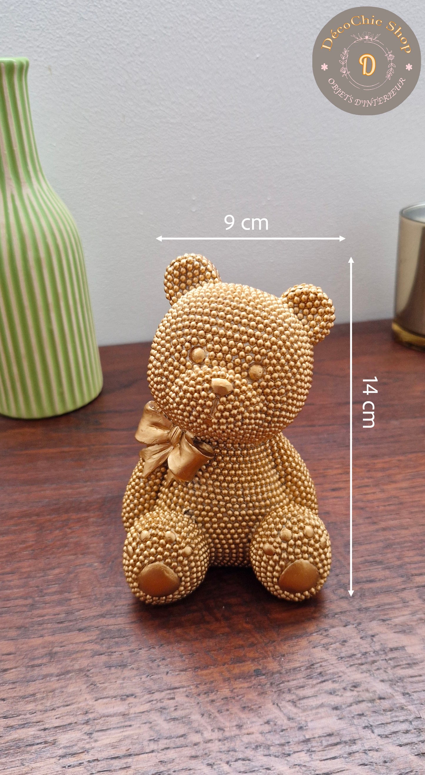 Ours Déco en Résine et Perles
