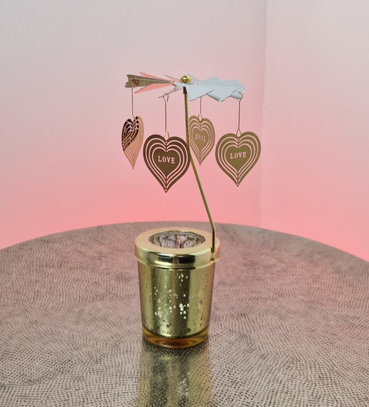 Bougeoir Rotatif "Cœurs Tournoyants"