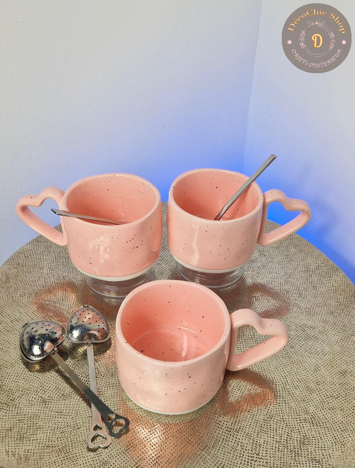 Tasse en Céramique "Cœur Rose''