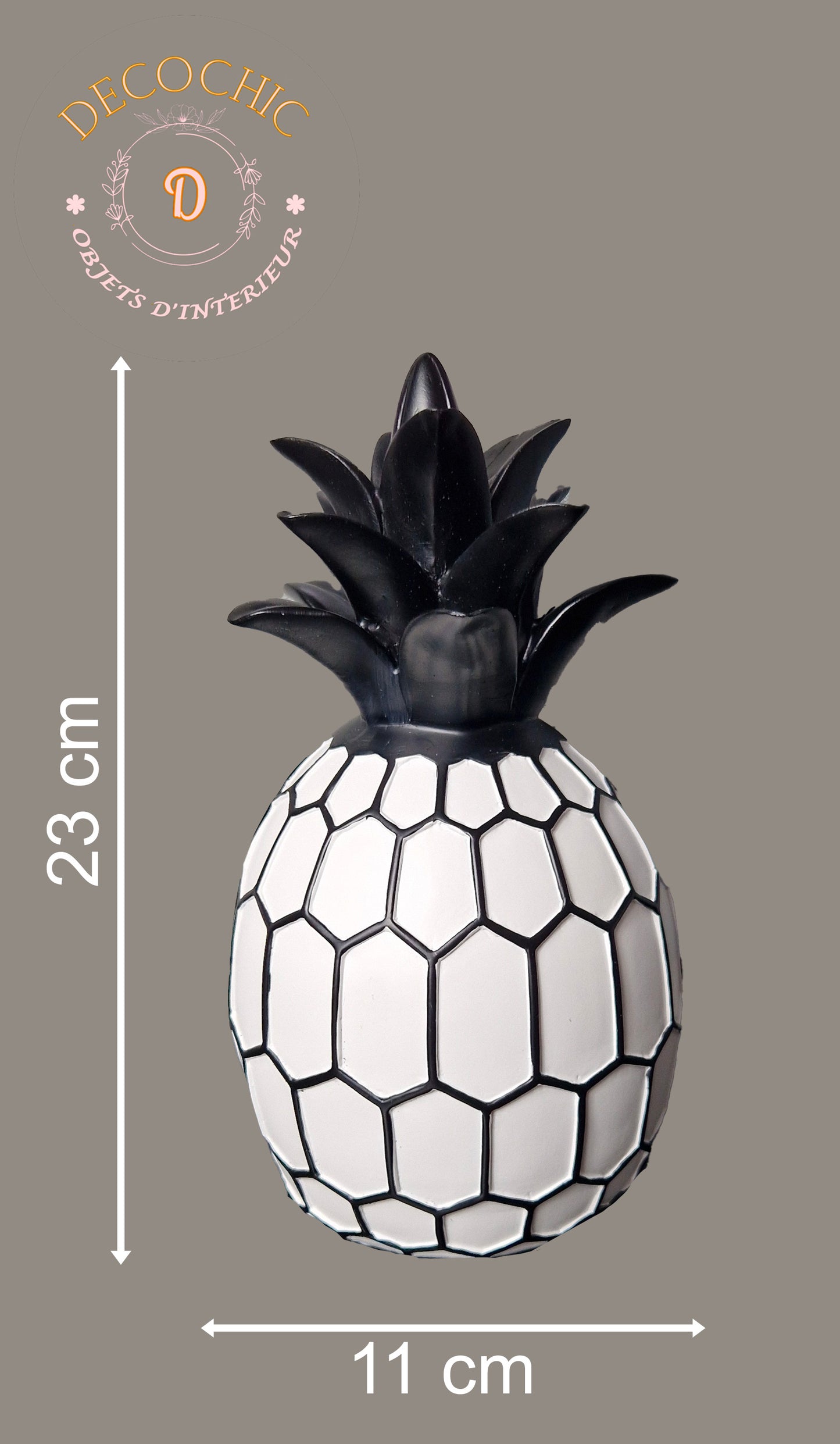 Sculpture "Pomme, Ananas ou Poire" – Décoration Graphique en Résine