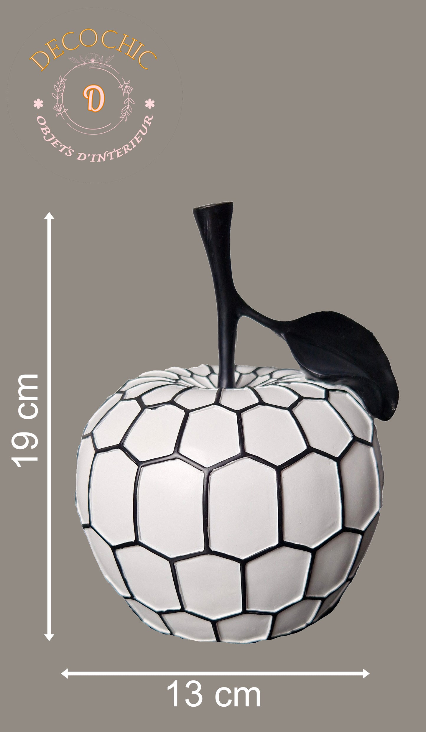 Sculpture "Pomme, Ananas ou Poire" – Décoration Graphique en Résine