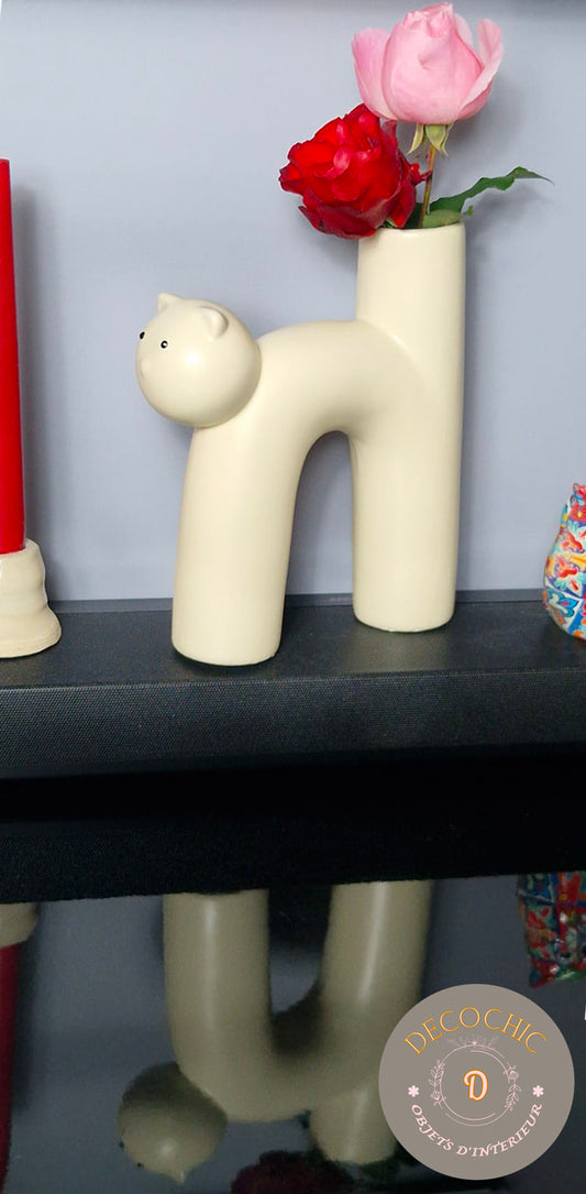 Vase Soliflore "Chat Arqué"