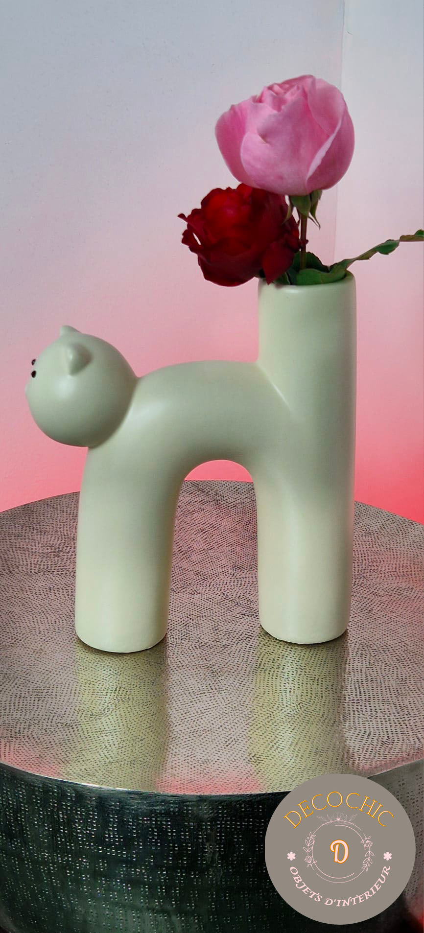 Vase Soliflore "Chat Arqué"