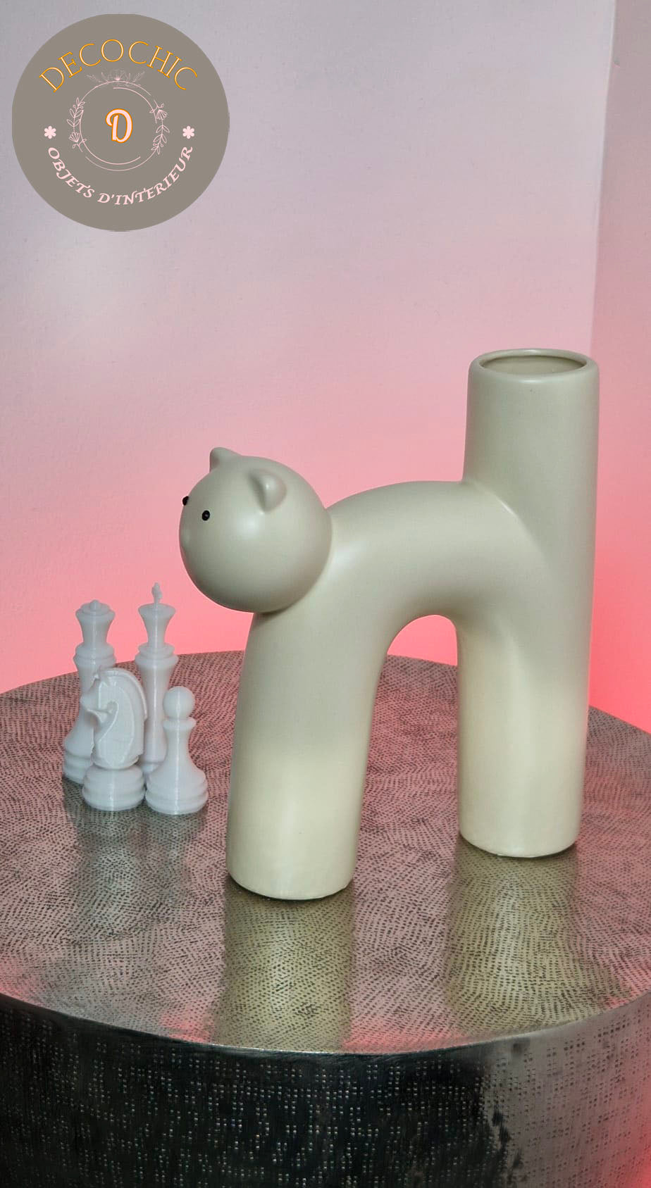 Vase Soliflore "Chat Arqué"